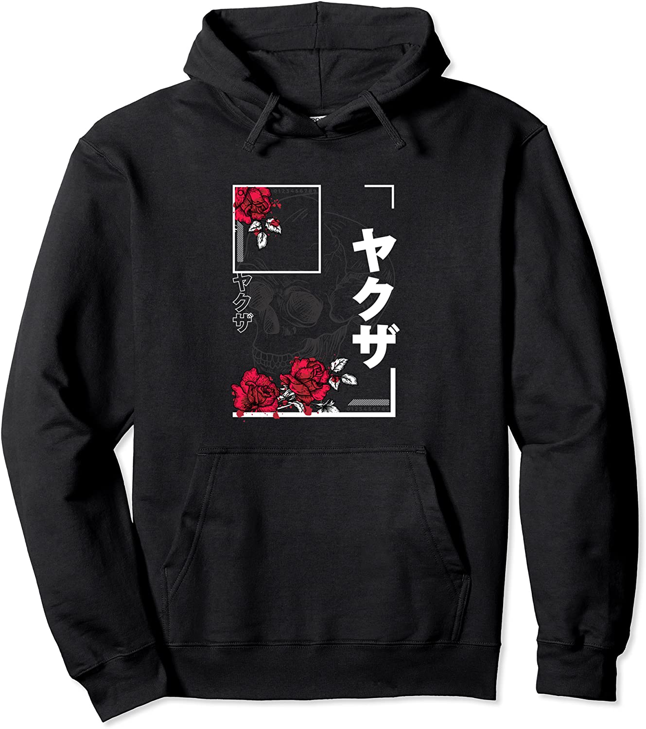 Japanese Floral Skull Urban Flower Fashion Letters Pullover Hoodie