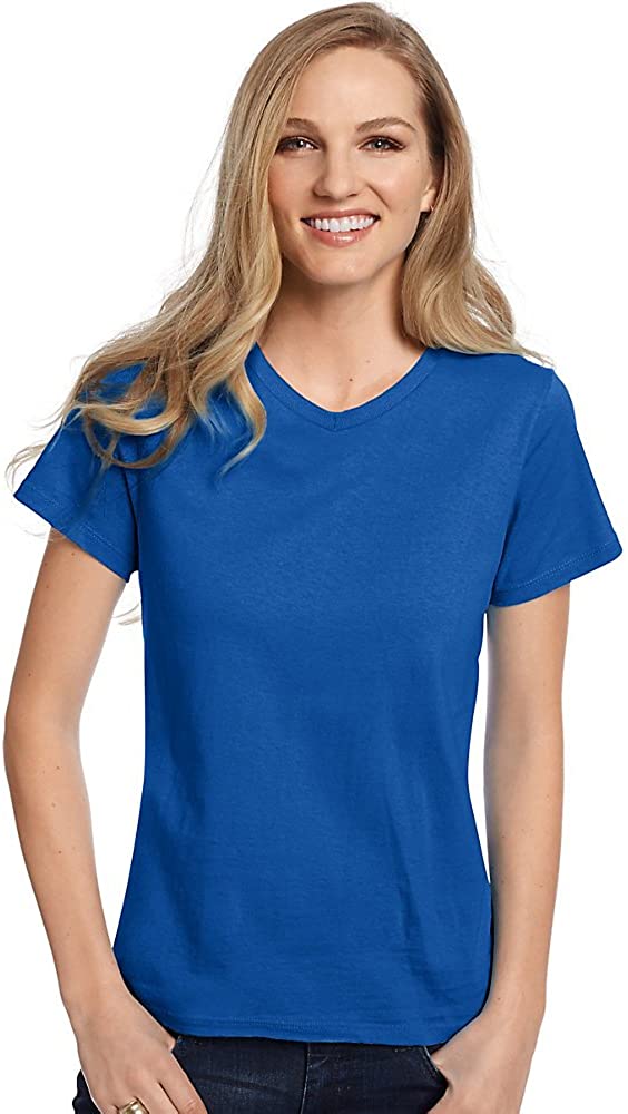 Hanes Relaxed Fit Womens ComfortSoft V-Neck T-Shirt