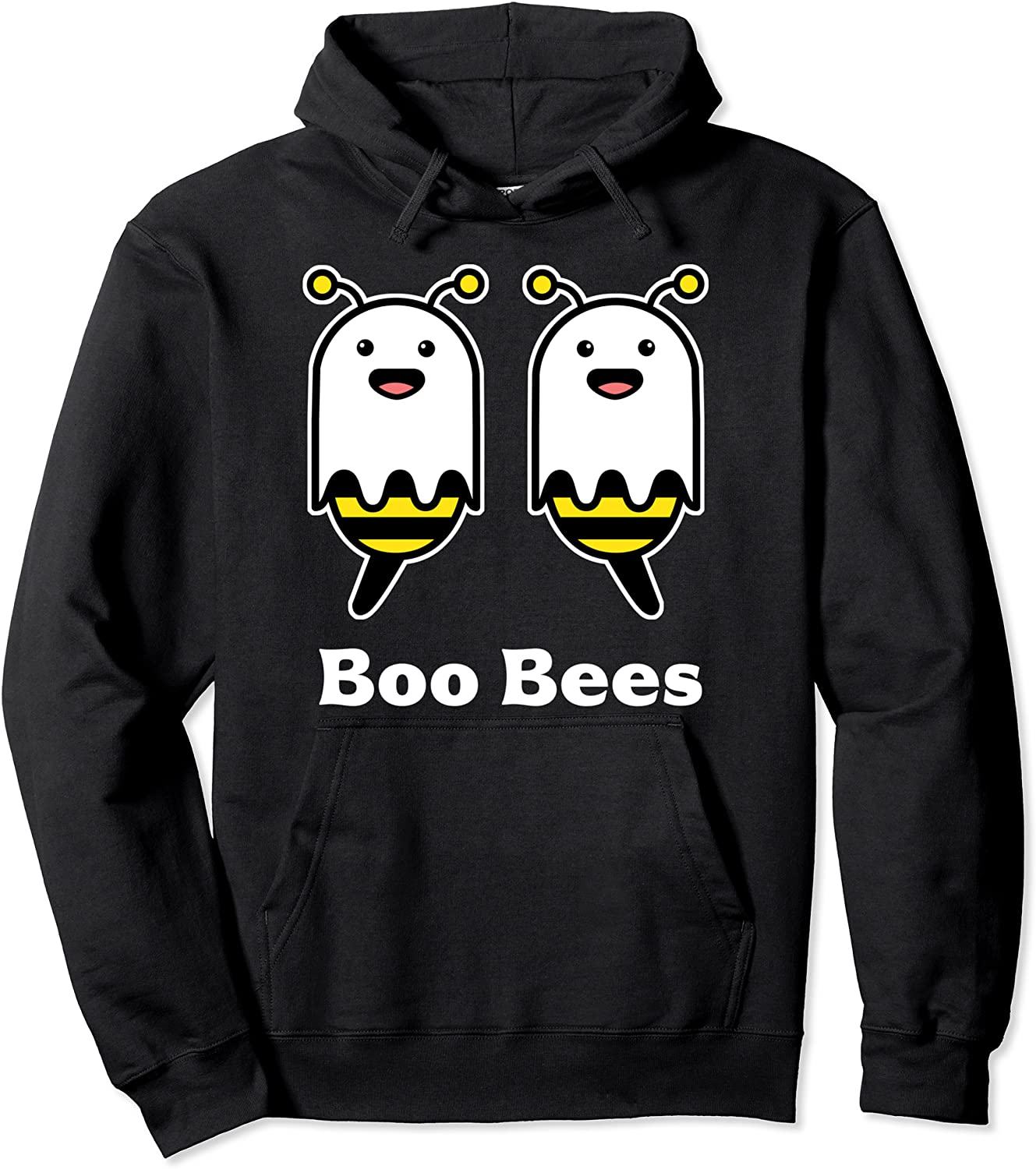 Boo Bees Halloween Costume Women Ghost Bee Boobs Pullover Hoodie