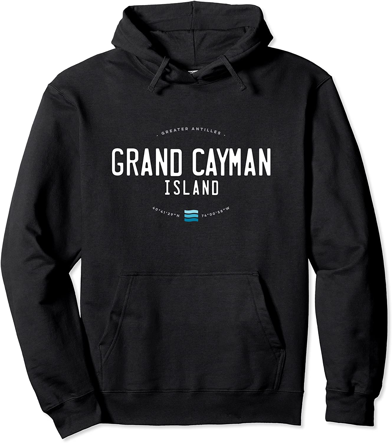 Grand Cayman Islands Beach Waves Pullover Hoodie