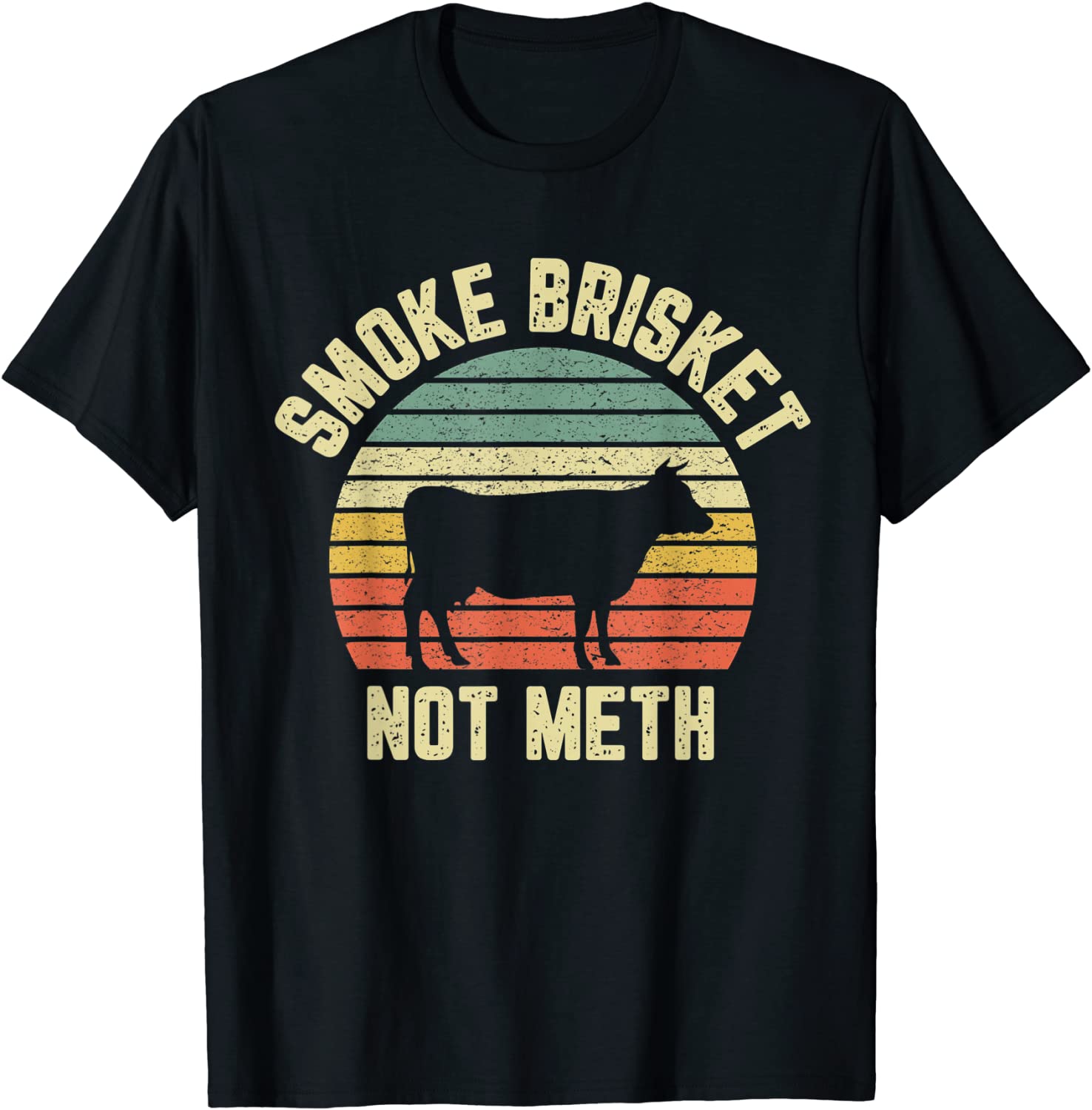Funny BBQ Shirt Smoke Brisket Not Meth Novelty Grilling T-Shirt
