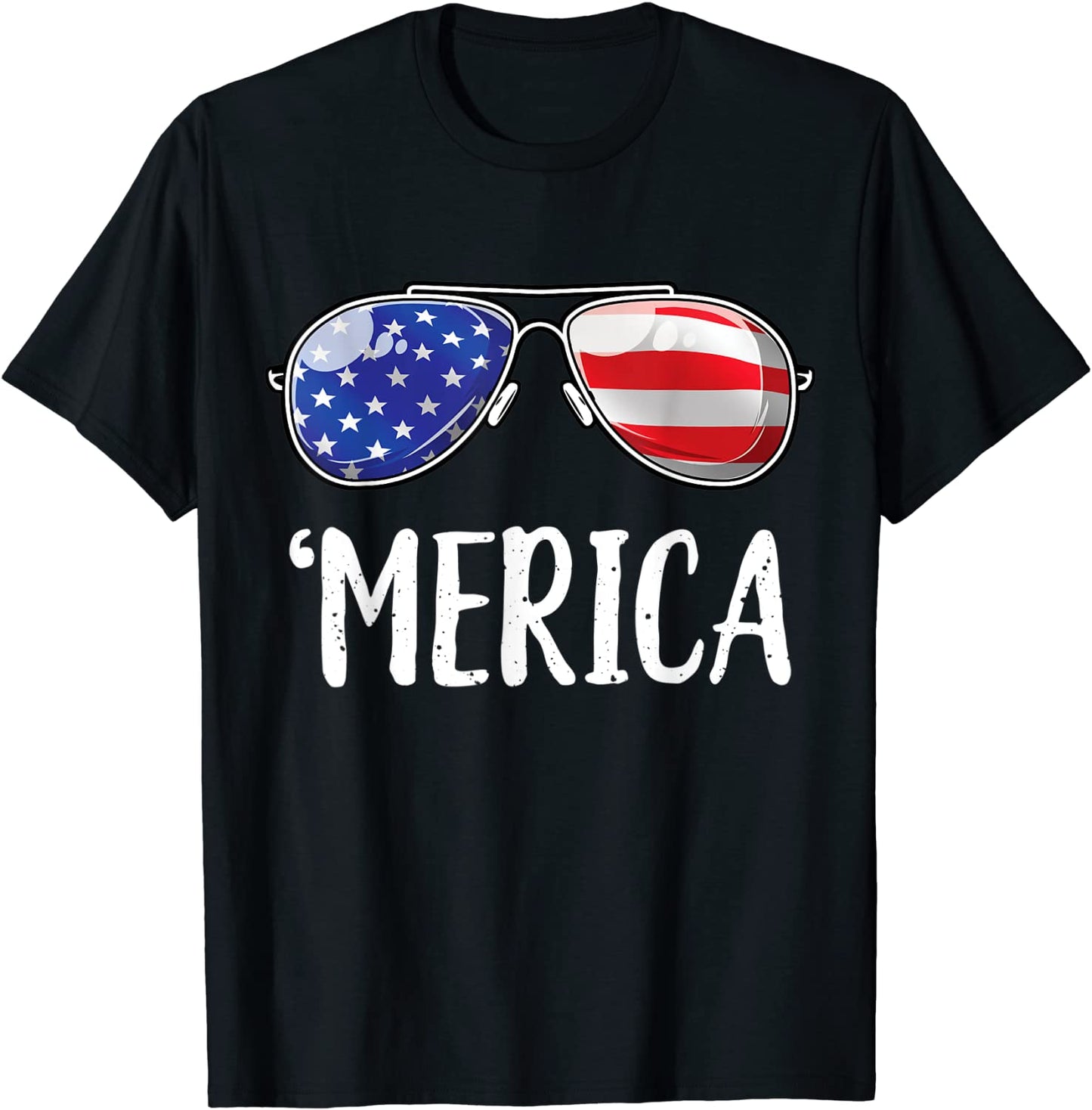 Merica Sunglasses 4th of July T shirt Kids Boys Girls Men US T-Shirt