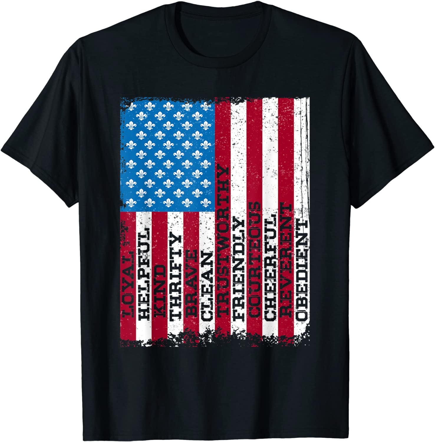 Scout Law Patriotic Scouting Lover US Flag Boy Girl T-Shirt T-Shirt