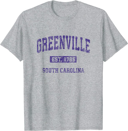 Greenville South Carolina SC Vintage Athletic Sports Design T-Shirt
