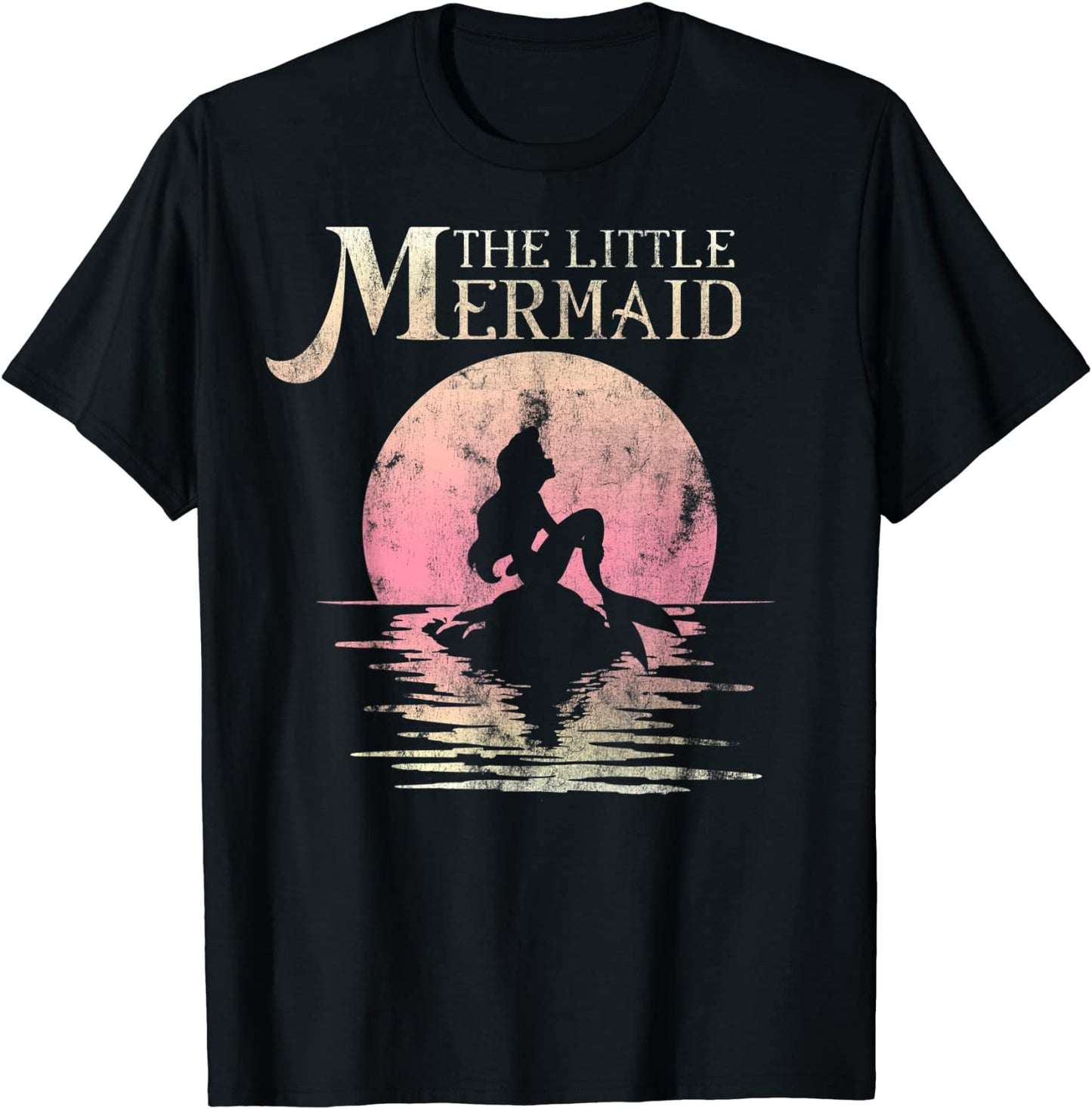 Disney The Little Mermaid Ariel Rock Moon Silhouette T-Shirt T-Shirt