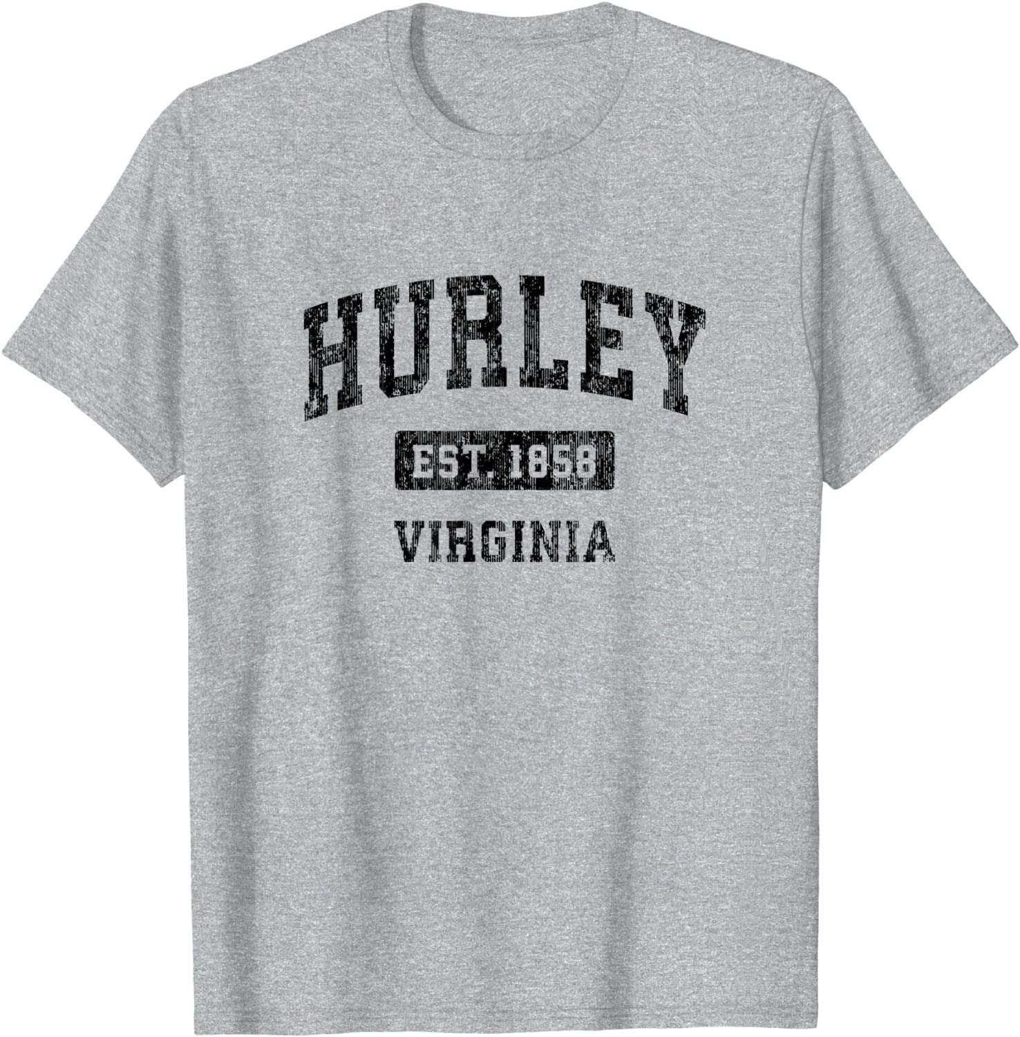 Hurley Virginia VA Vintage Sports Design Black Design T-Shirt