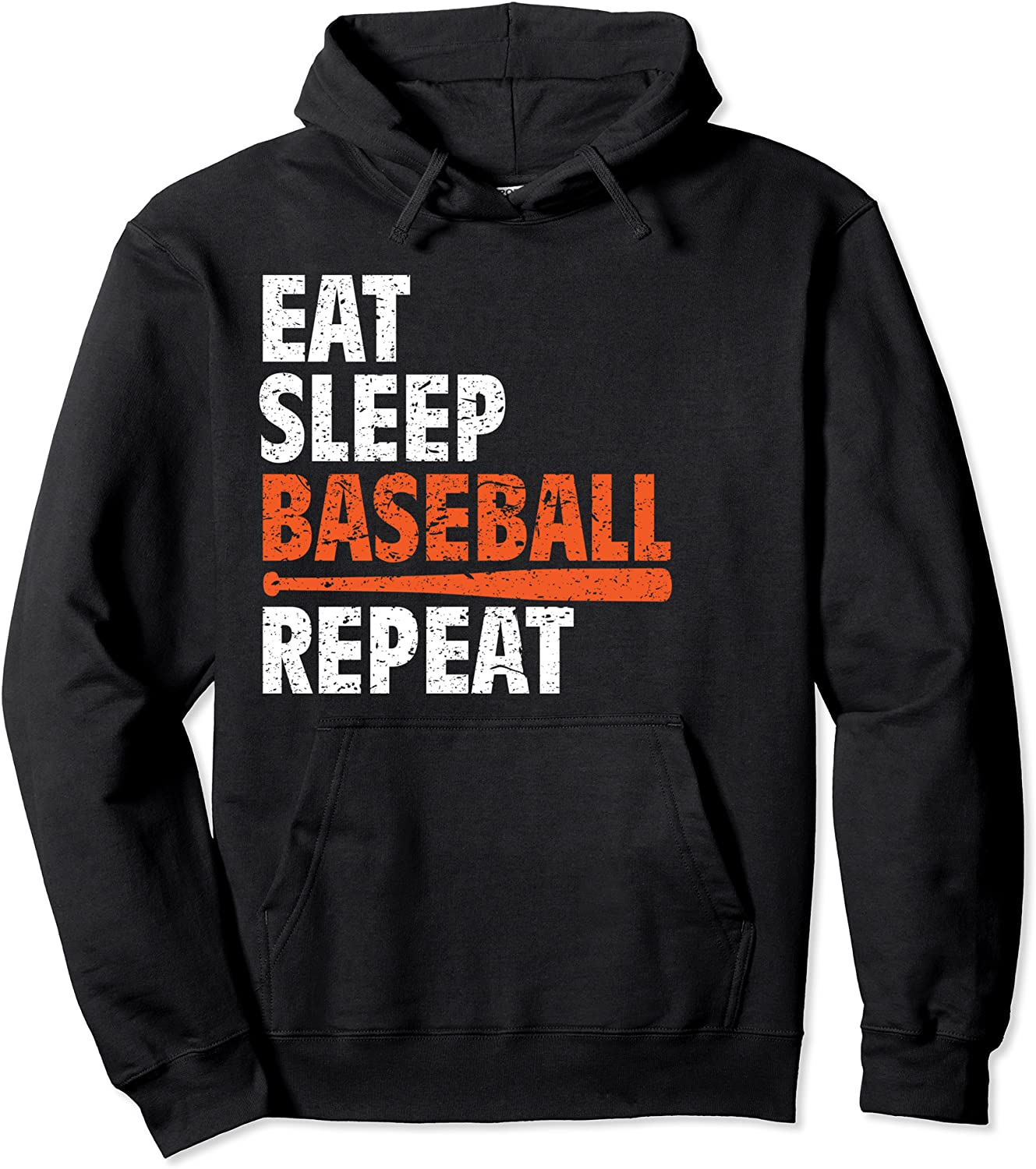 Funny Eat Sleep Baseball Repeat Pullover Hoodie Sweatshirt