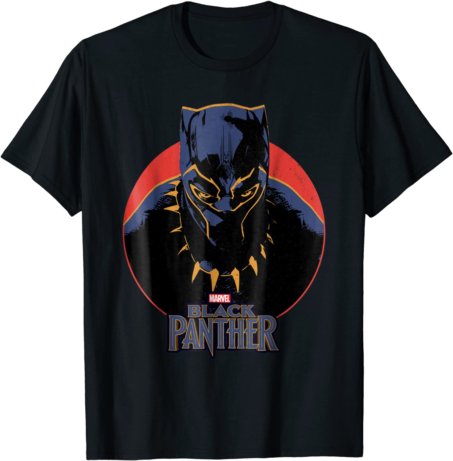 Marvel Black Panther Movie Retro Circle Portrait T-Shirt