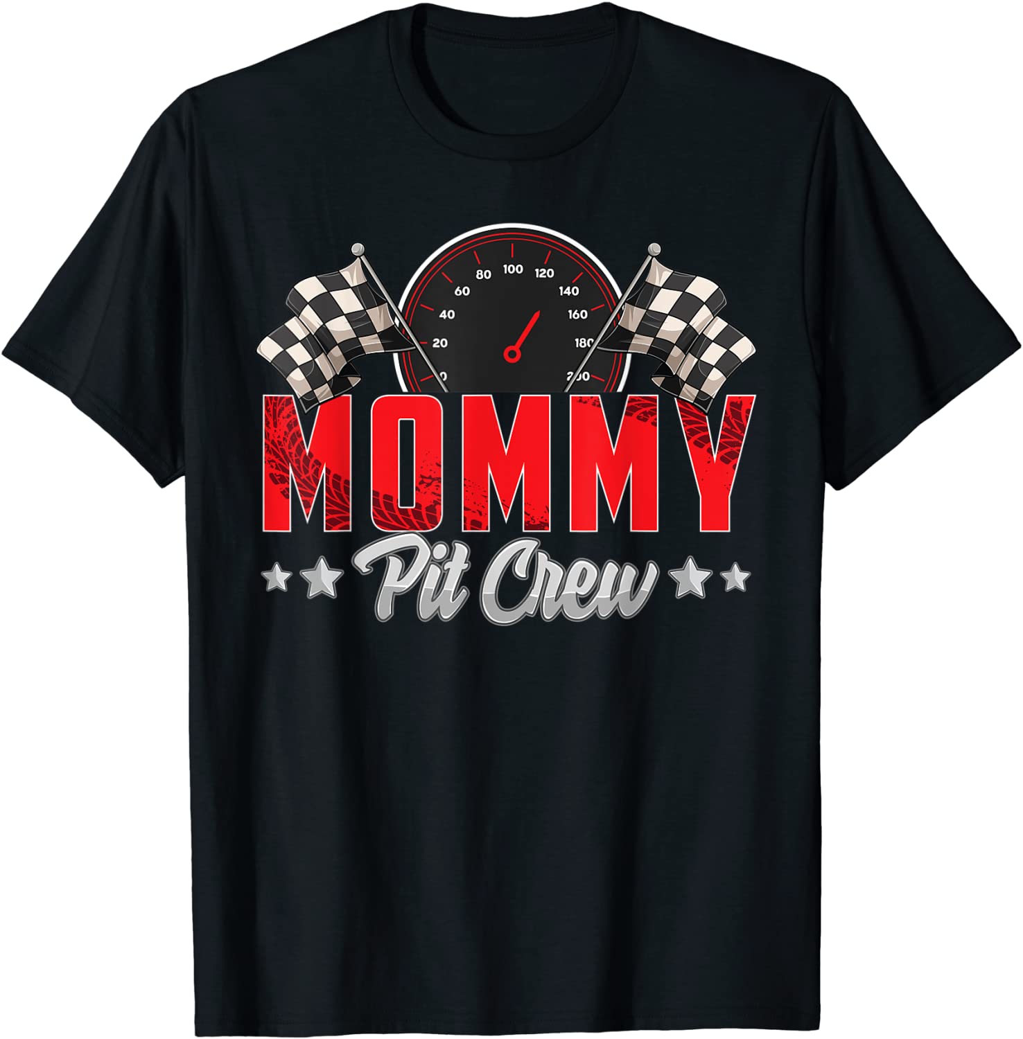 Race Car Birthday Party Racing Family Mommy Pit Crew T-Shirt