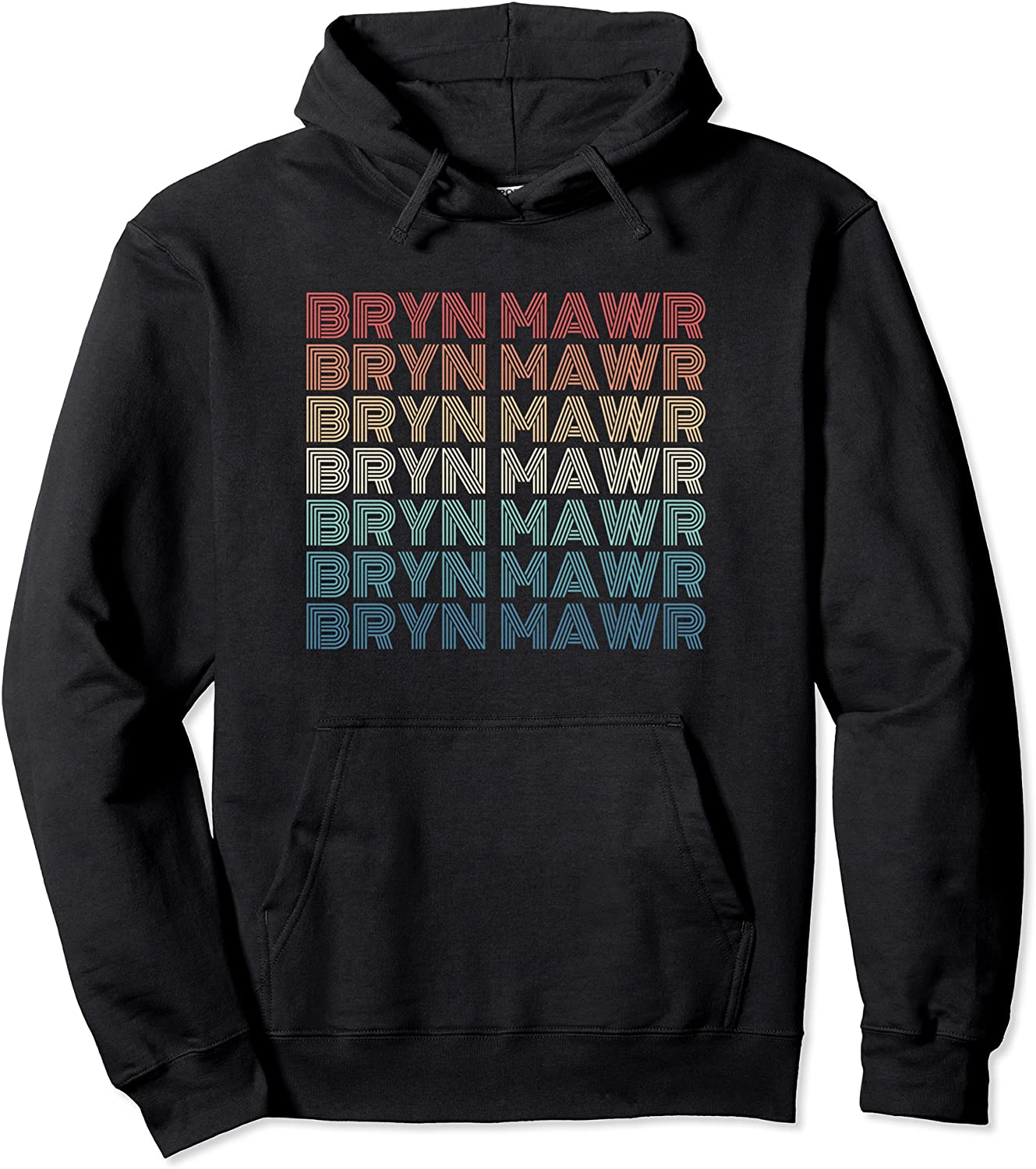 Retro Bryn Mawr Pennsylvania 80s Vintage Style Pullover Hoodie
