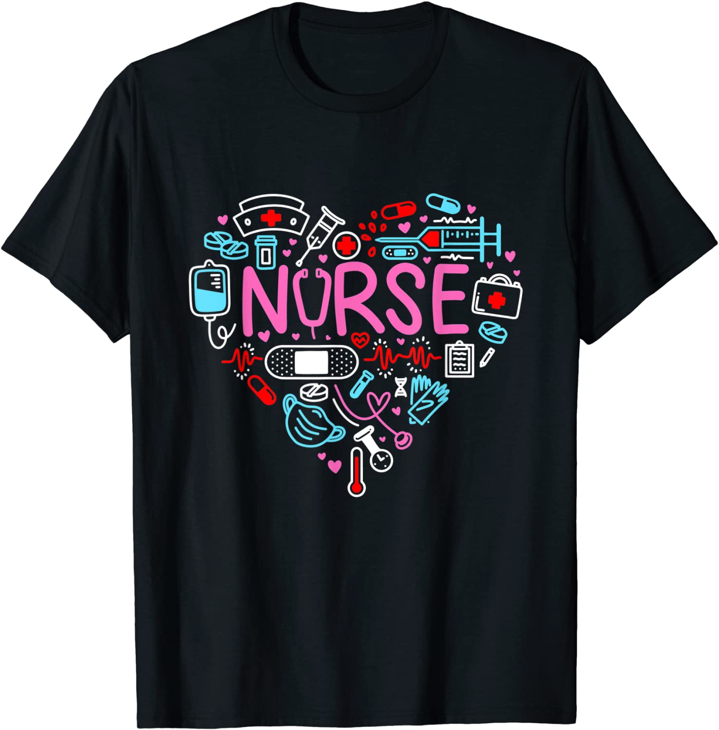 Nurse Love Nursing Student RN Life Thank You Gifts for Women T-Shirt