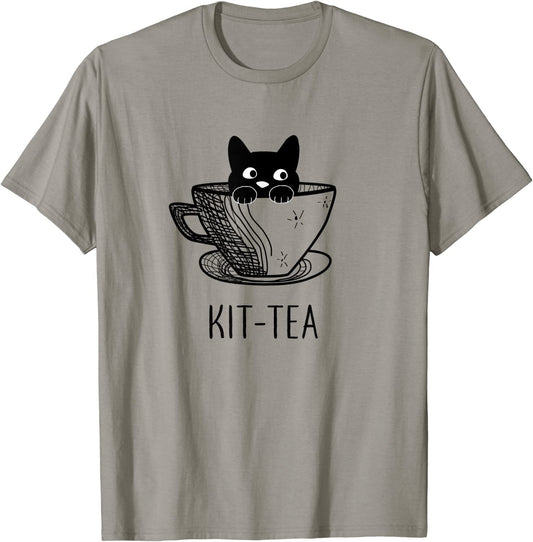 Cat Shirts Kit-Tea Funny Cat Lover Gift Cute Black Cat T-Shirt