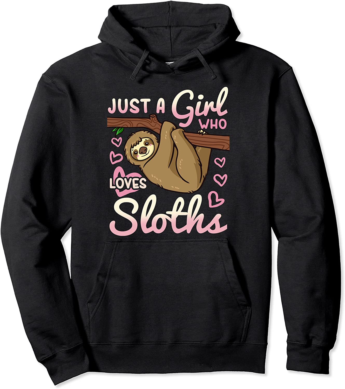 Sloth Girl Pullover Hoodie
