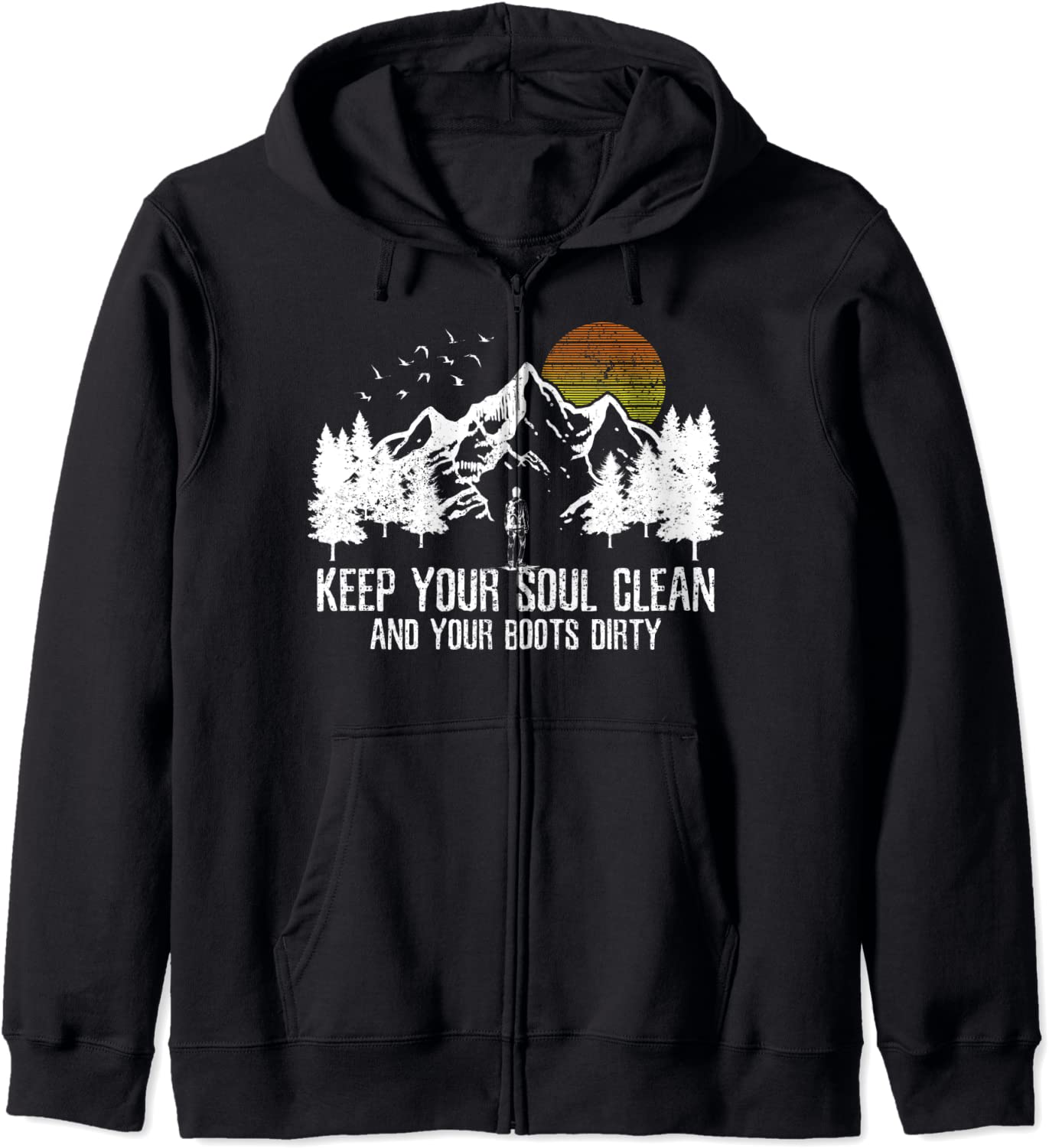 Hiking Nature Outdoor Soul Clean Boots Dirty Hiker Gift Hoodie