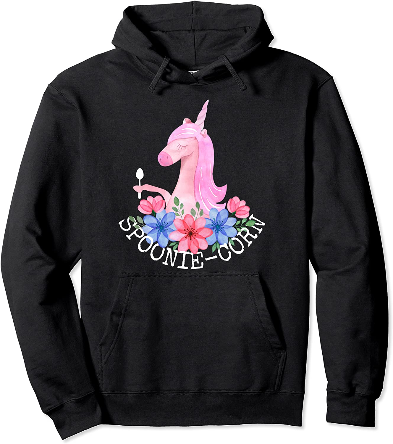 Chronic Illness Awareness Spoonie-Corn Funny Spoonie Unicorn Pullover Hoodie