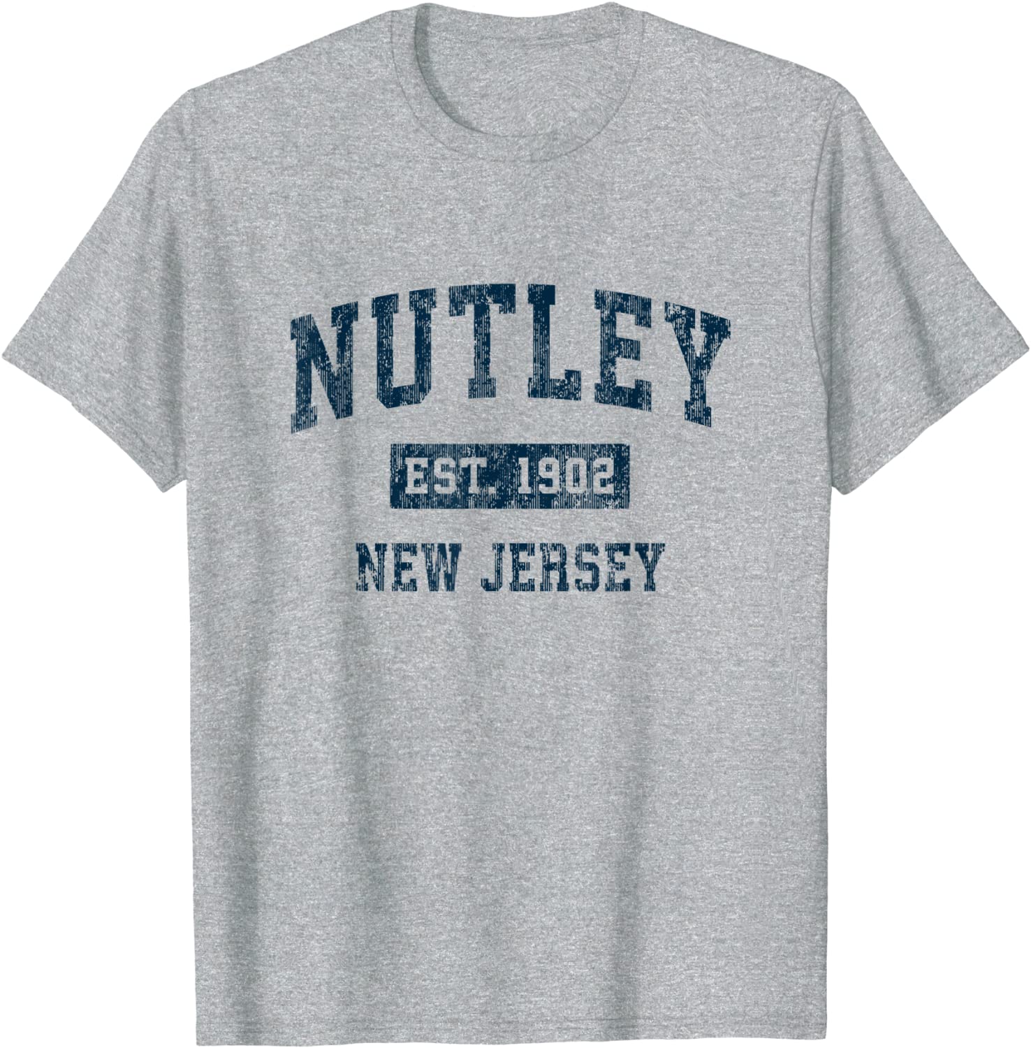 Nutley New Jersey NJ Vintage Sports Design Navy Print T-Shirt