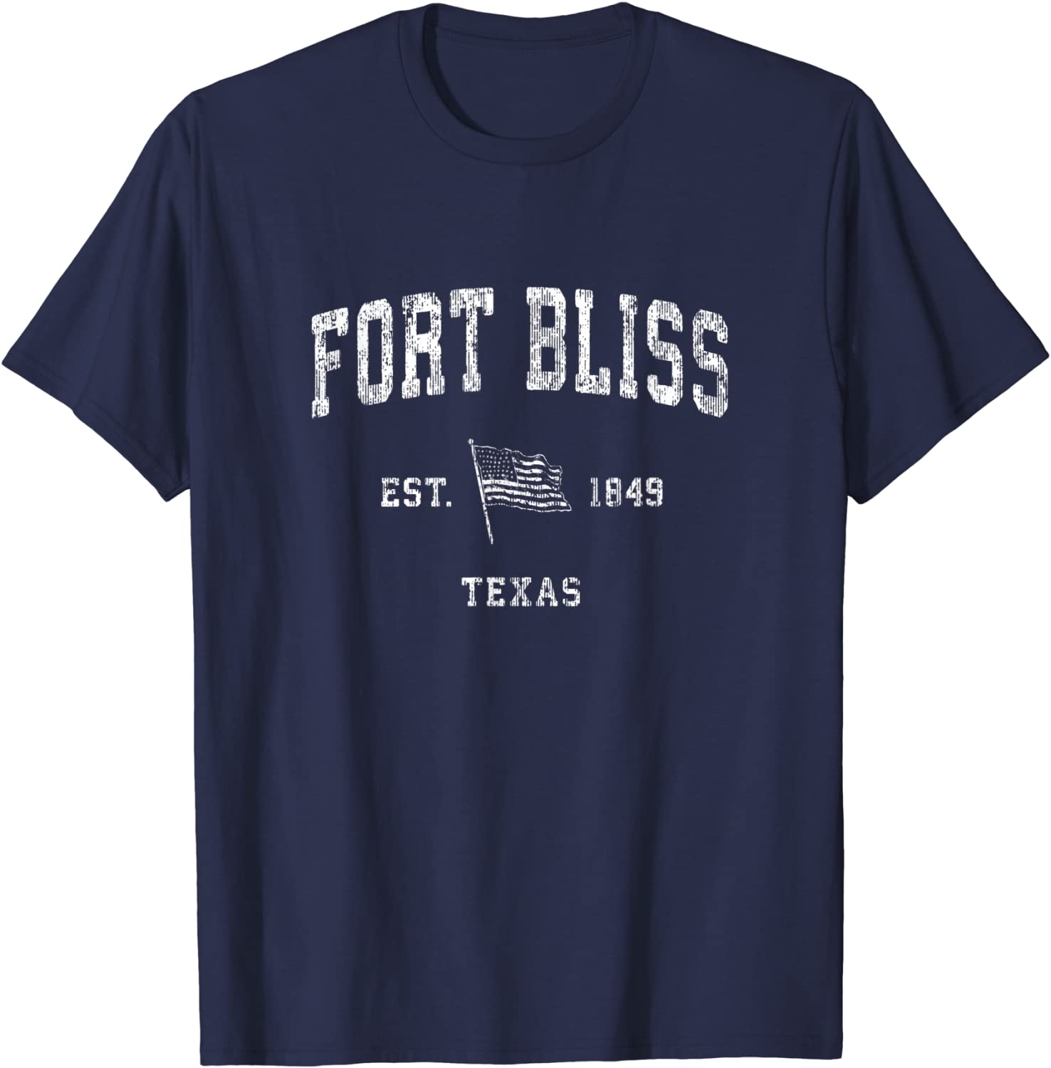 Fort Bliss Texas TX T-Shirt Vintage US Flag Sports Tee