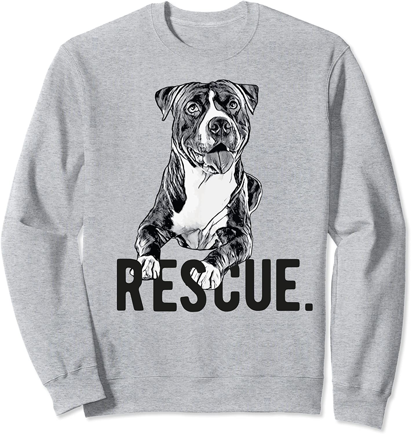 Rescue Pitbull Drawing Dog Mom Adopt dont Shop Mama Gift Sweatshirt