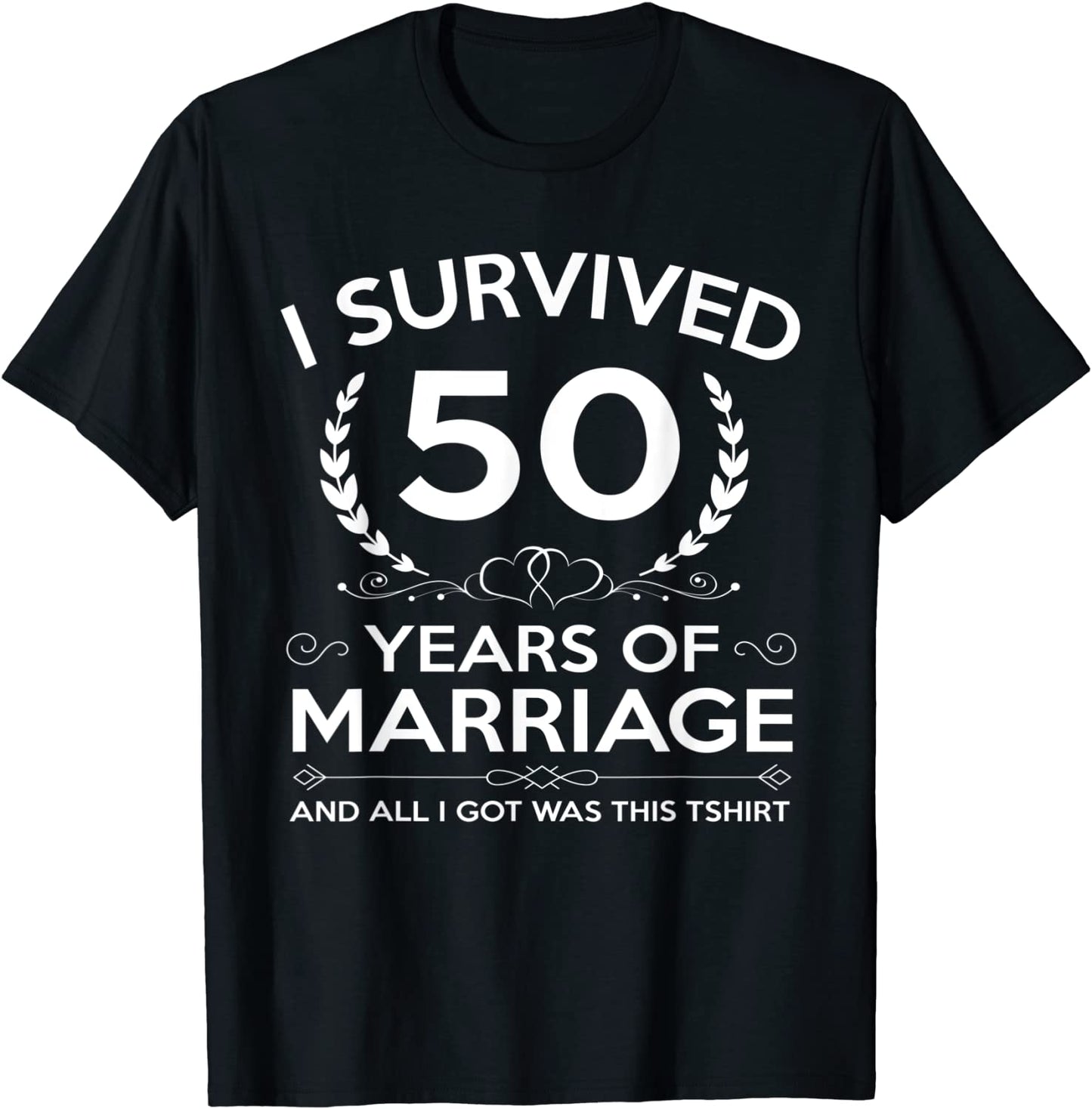 50th Wedding Anniversary Gifts Couples Husband Wife 50 Years T-Shirt