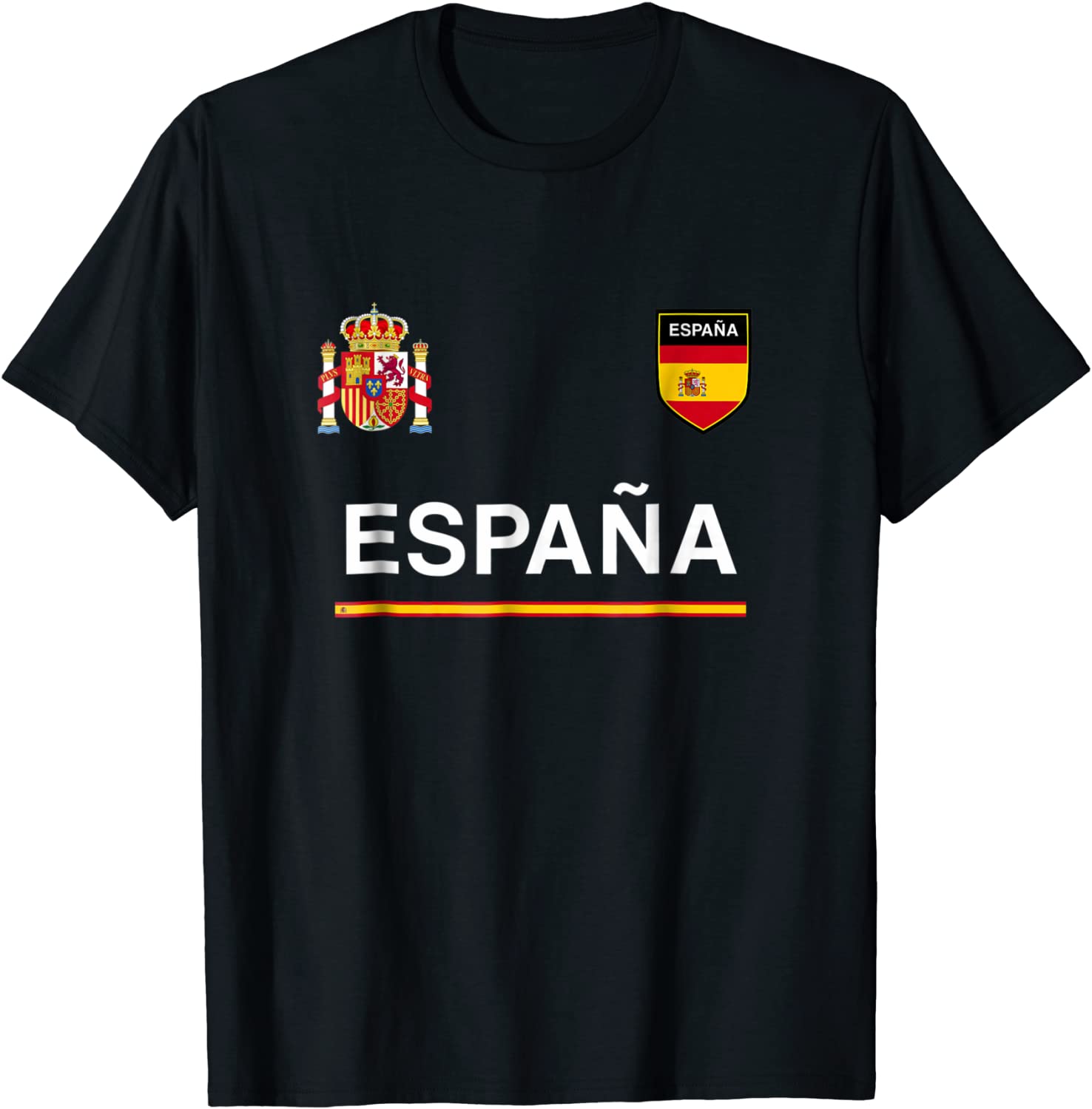 Espana T-shirt SportSoccer Jersey Tee Flag Football Madrid
