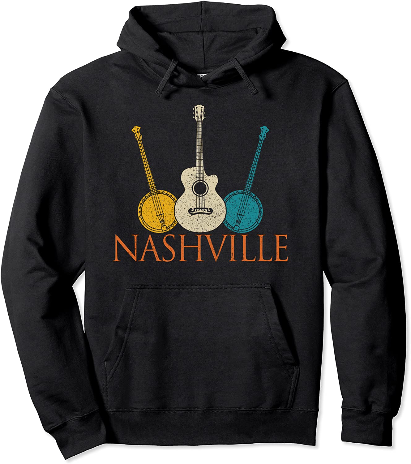 Nashville Tennessee Vintage Country Music City Souvenir Gift Pullover Hoodie
