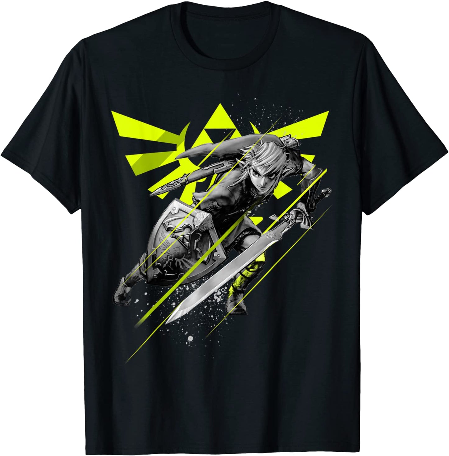 Legend of Zelda Link Neon Green Crest Graphic T-Shirt T-Shirt