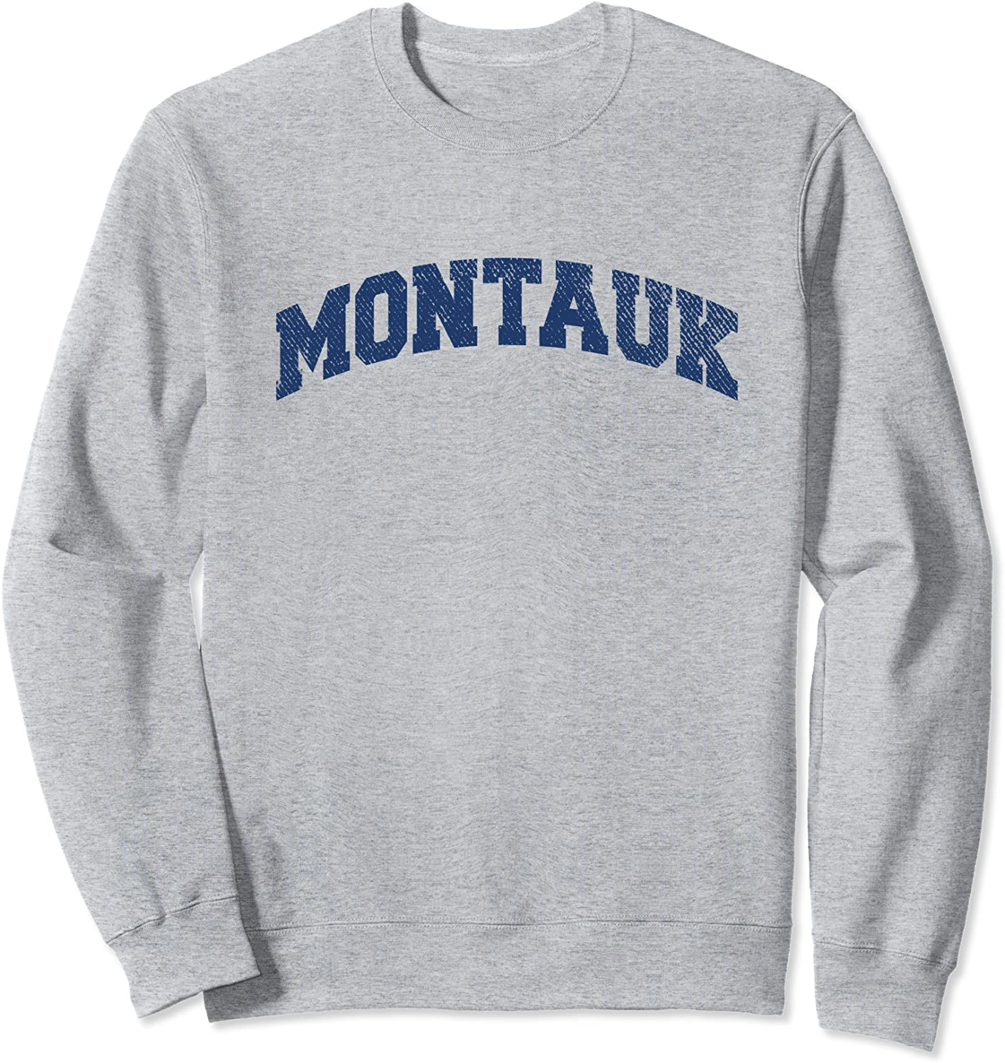 Montauk New York Varsity Style Vintage Grey Sweatshirt