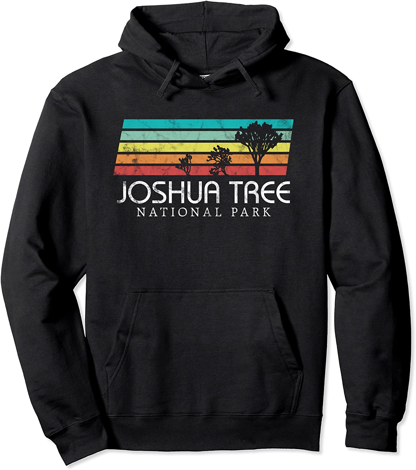 Joshua Tree California Desert Vintage Retro Outdoors Camping Pullover Hoodie