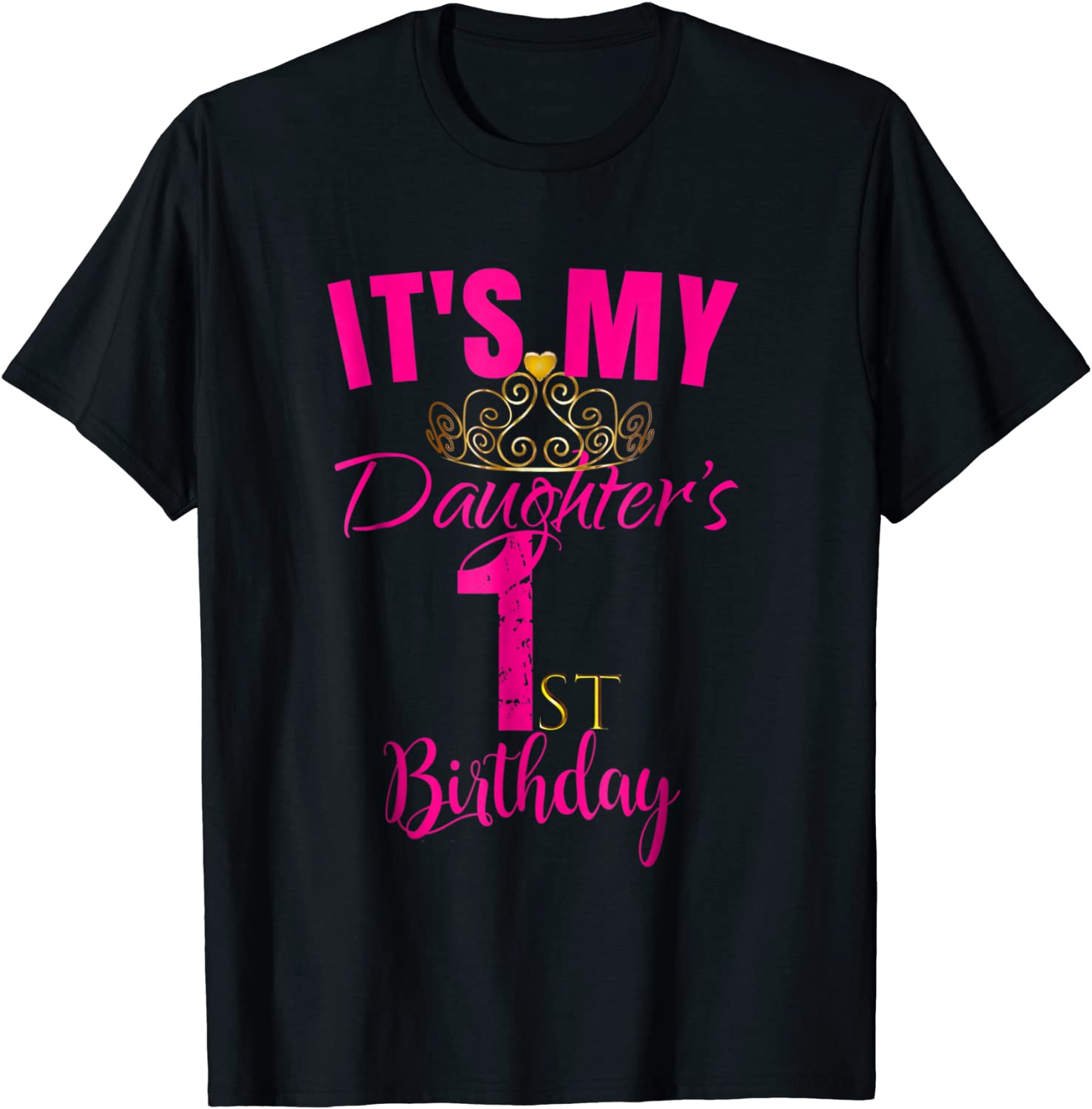 Cute Its My Daughters 1st Birthday Shirt Party Outfit Gift