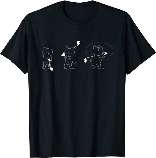 Cat Golfing Funny Sports Animal T-Shirt
