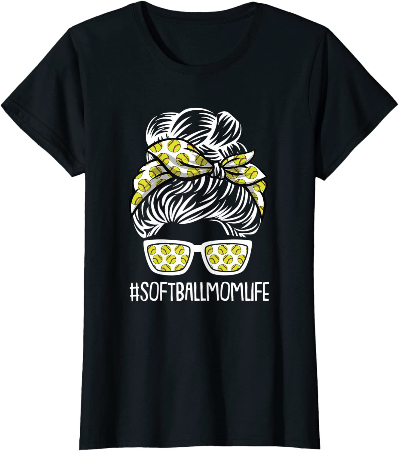 Womens Softball Mom Life Mothers Day Sport Lover Mama Mommy Momma T-Shirt
