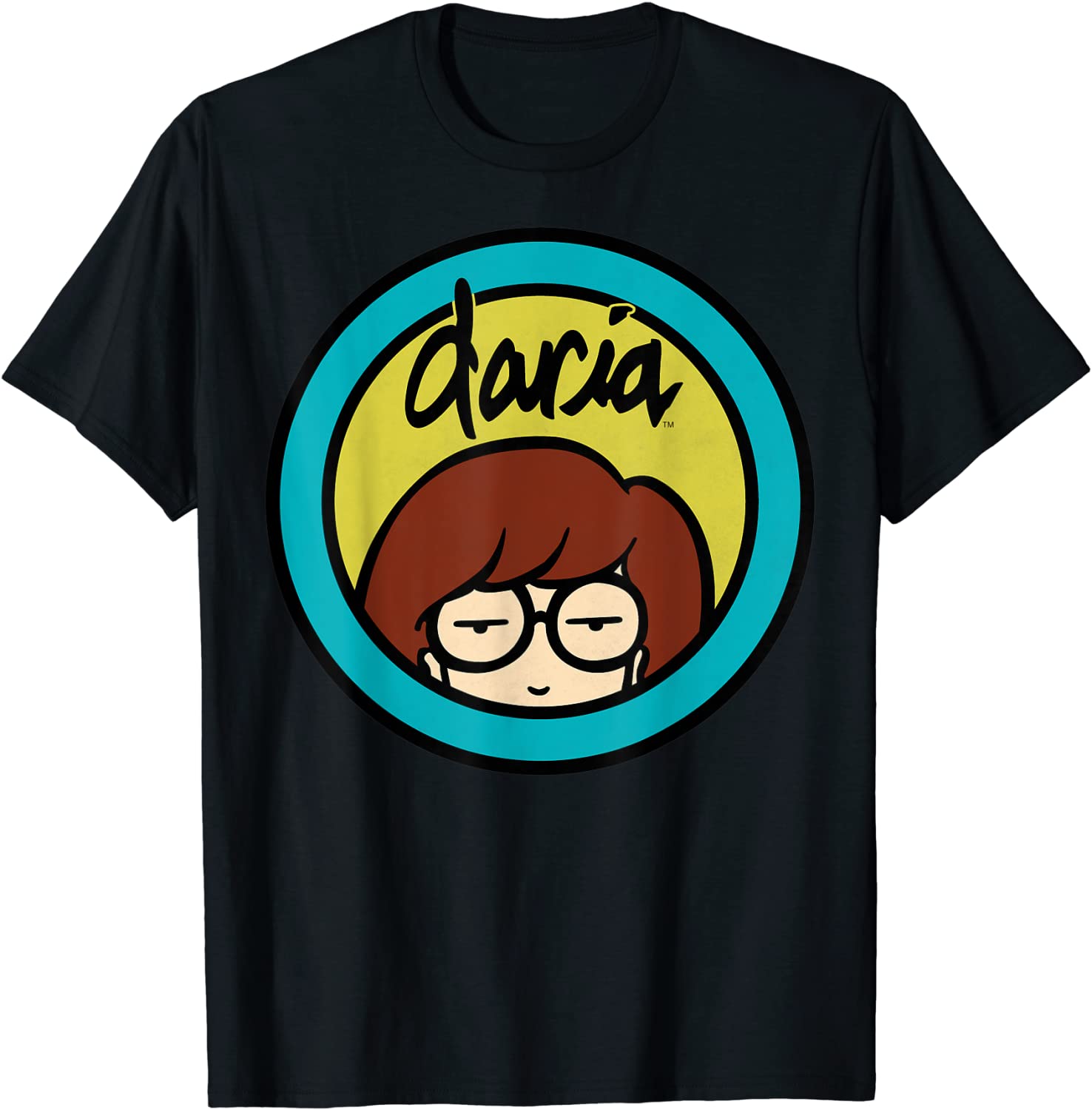 Daria Classic Yellow Blue Logo Graphic T-Shirt