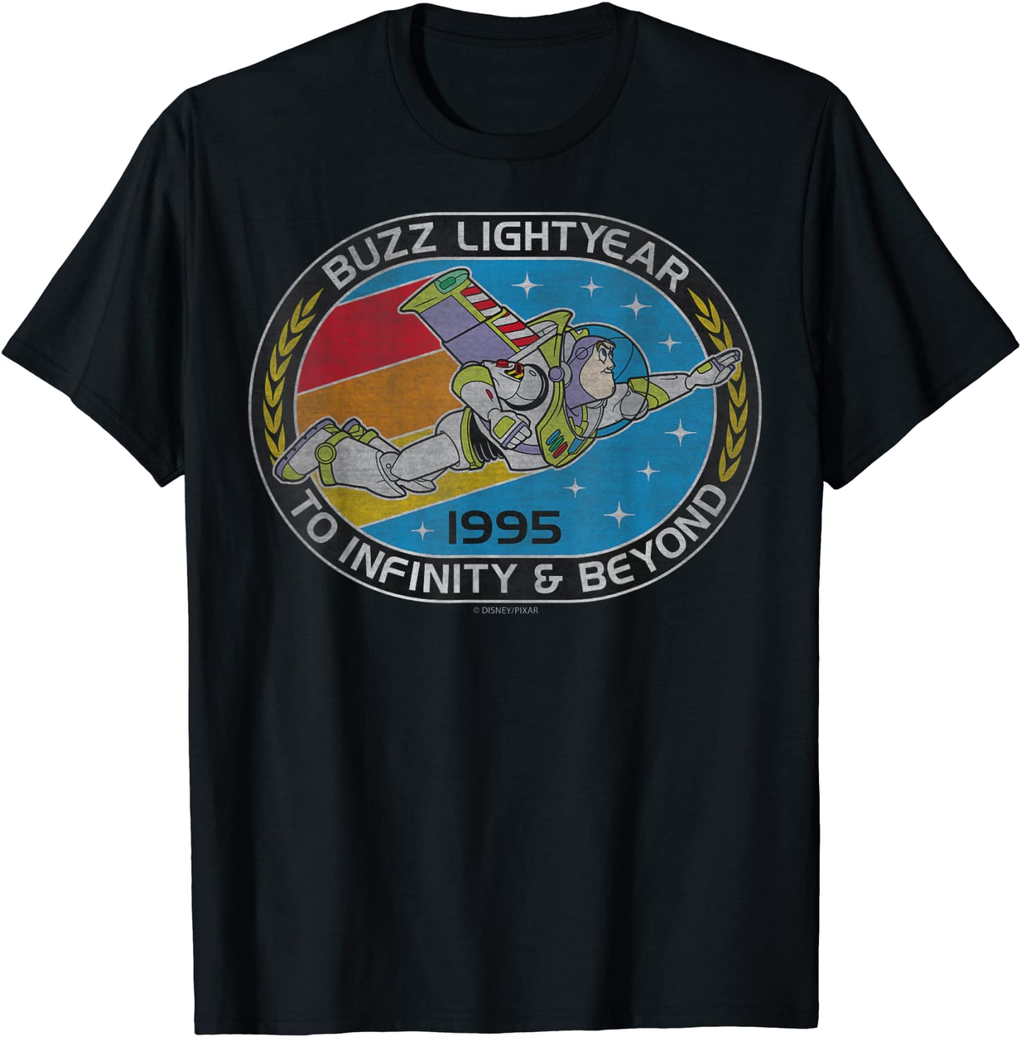 Disney Pixar Toy Story Buzz Lightyear To Infinity Badge T-Shirt