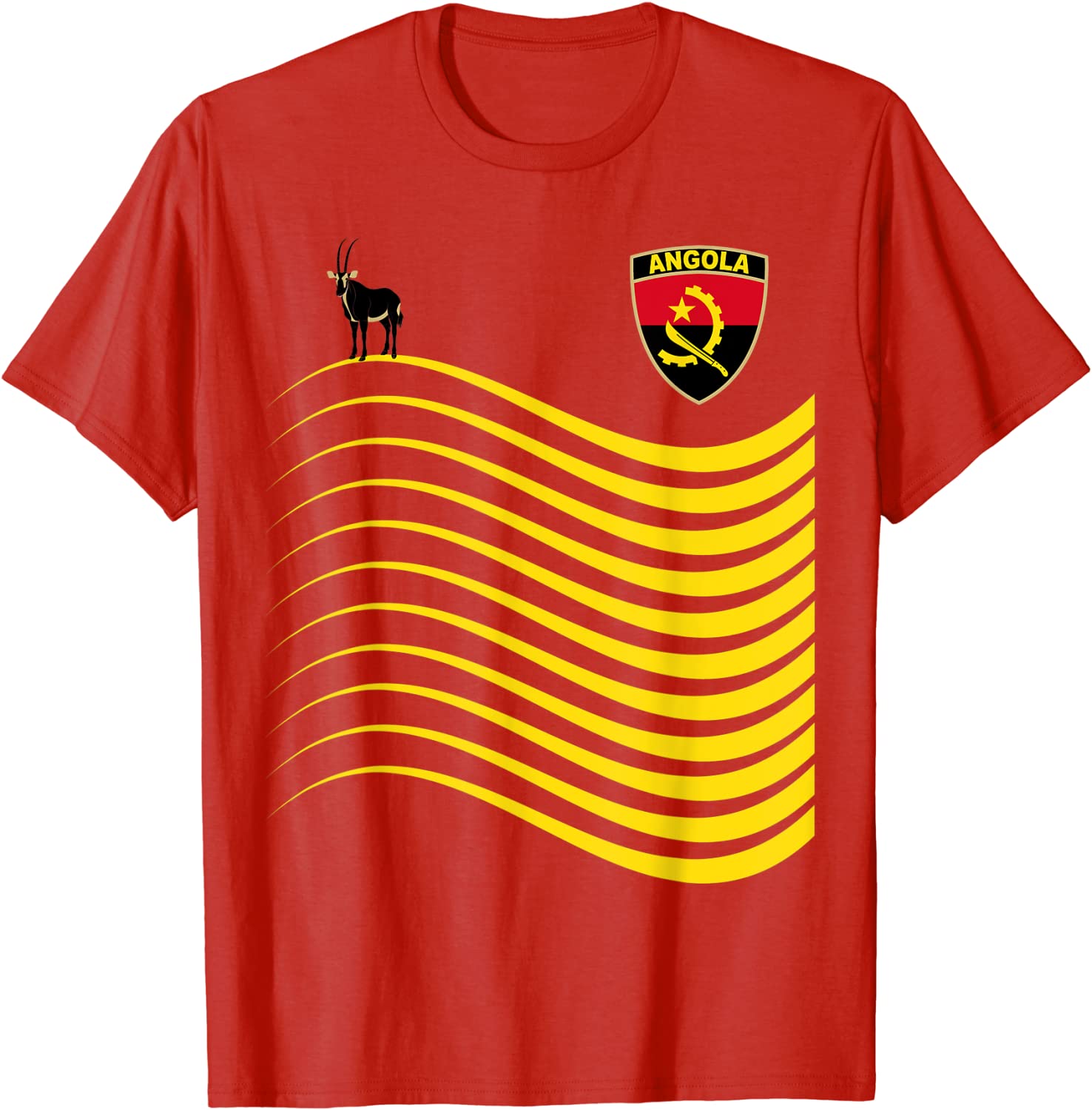 Angola Basketball Jersey Angolan Flag T-Shirt