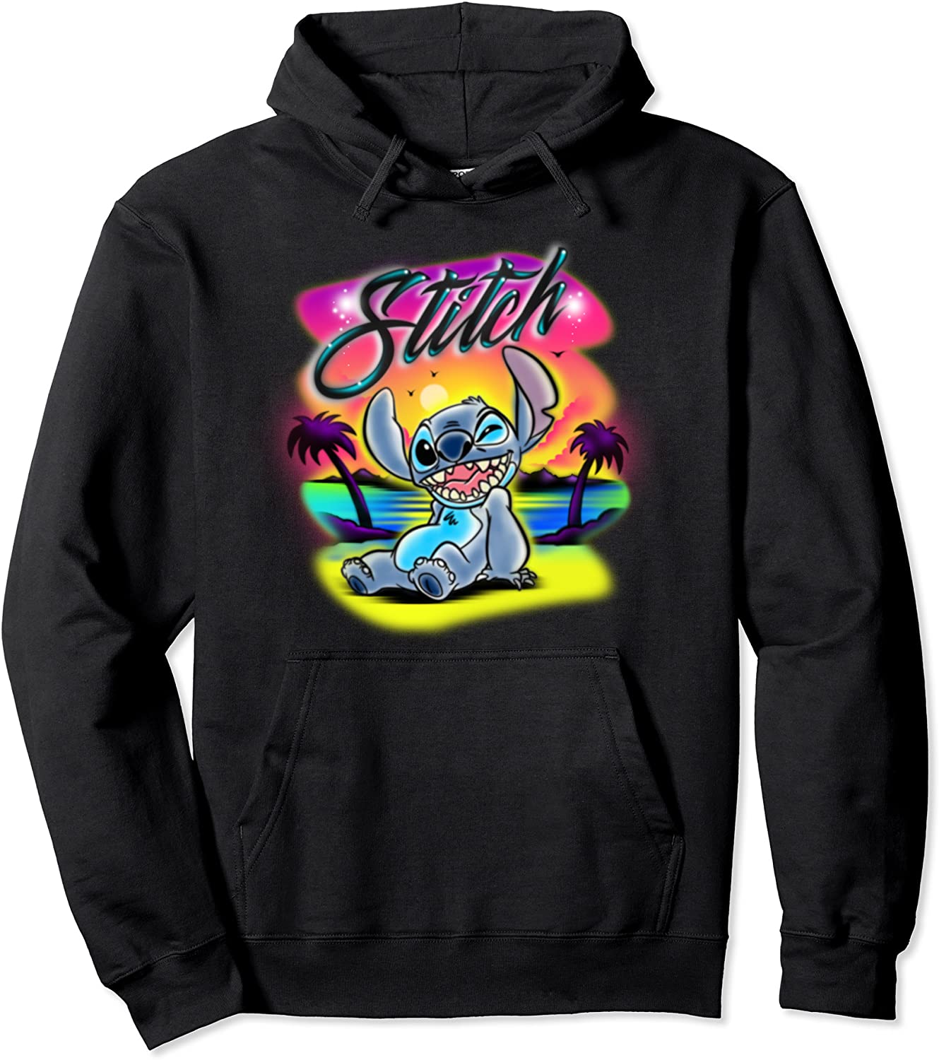 Disney Airbrush Stitch Pullover Hoodie