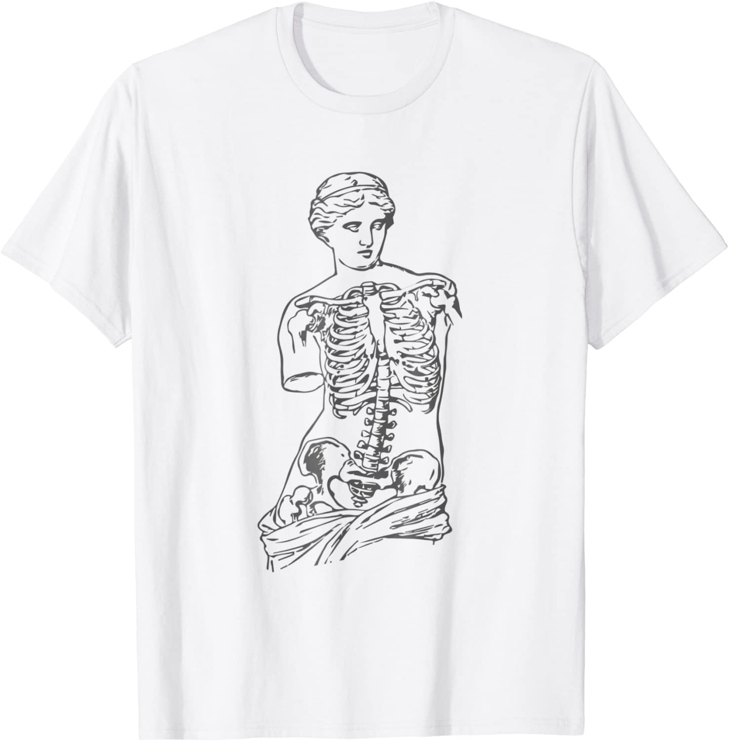 Venus Skeleton T-Shirt Vaporwave Aesthetic Soft Grunge Tee