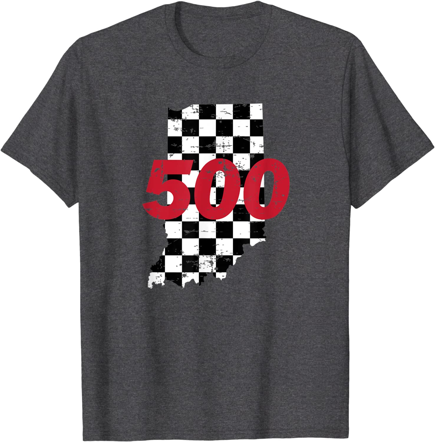 Indianapolis T Shirt Indiana State 500 Race Car Distressed