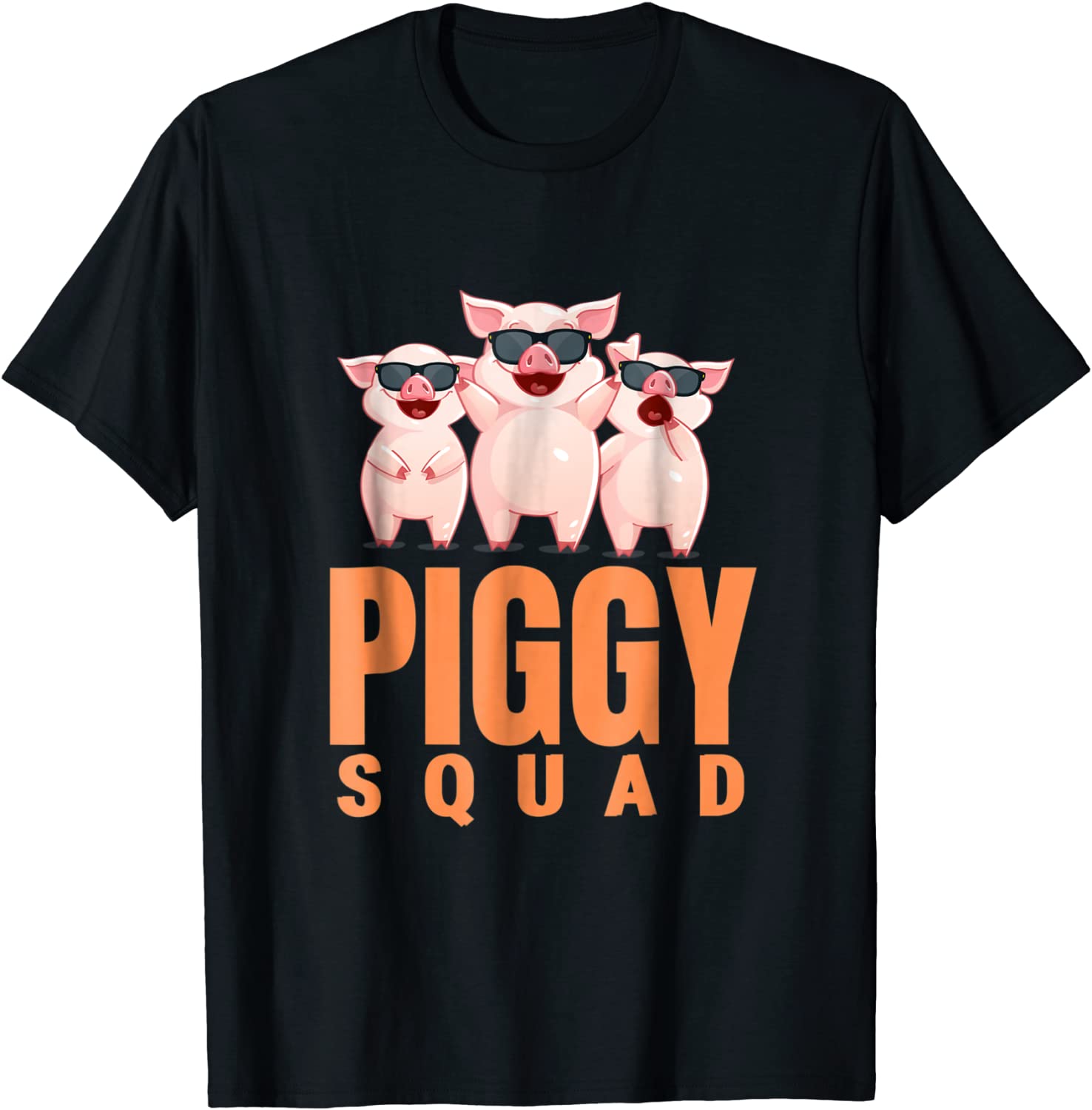 Piggy Squad T-shirt Funny Pig Shirt for Boys