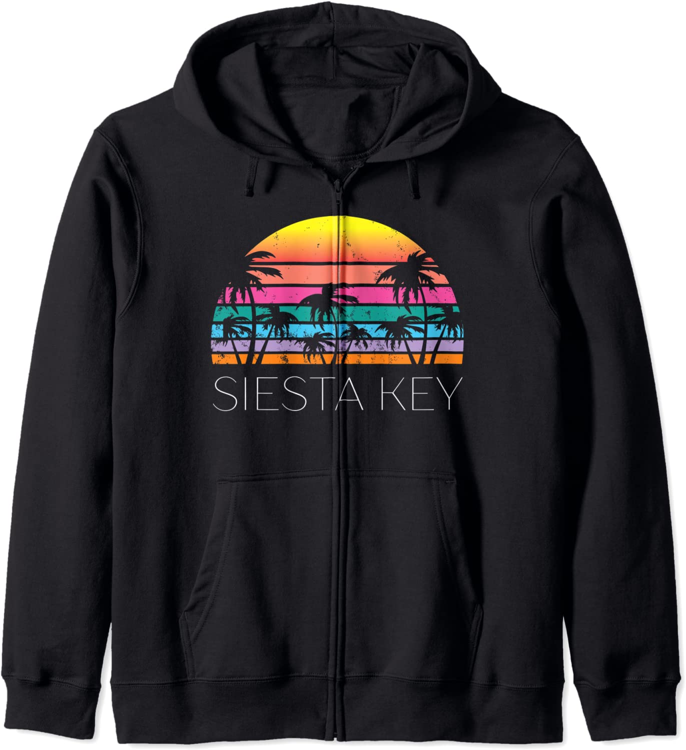 Siesta Key Florida Retro Beach Vacation Souvenir Summer West Hoodie