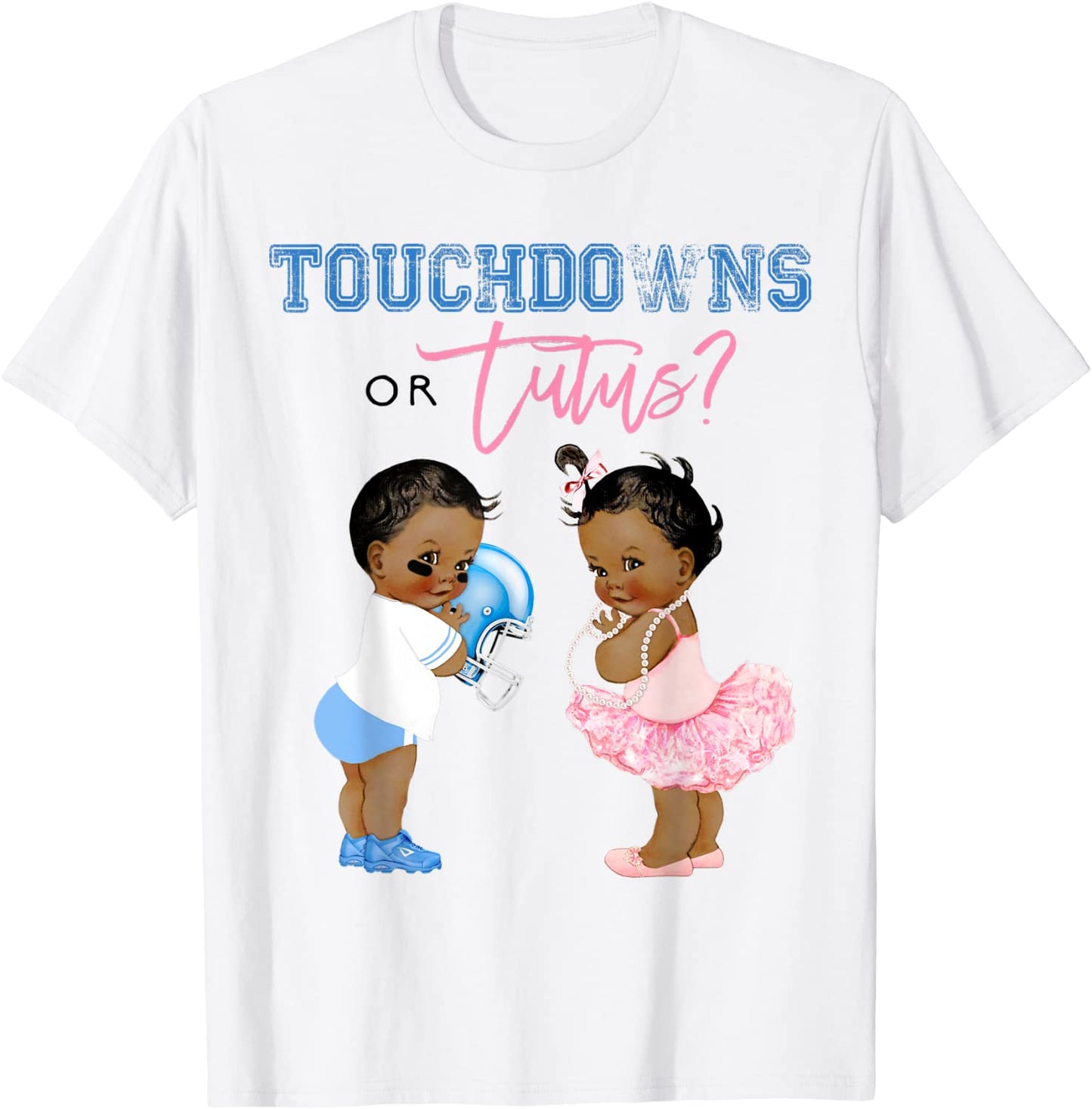 Touchdown or Tutus Shirt Gender Reveal Baby Shower Tutu Gift