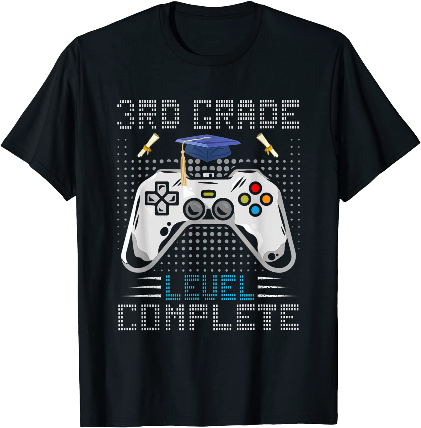 3rd Grade Level Complete Gamer Class Of 2021 Graduation T-Shirt