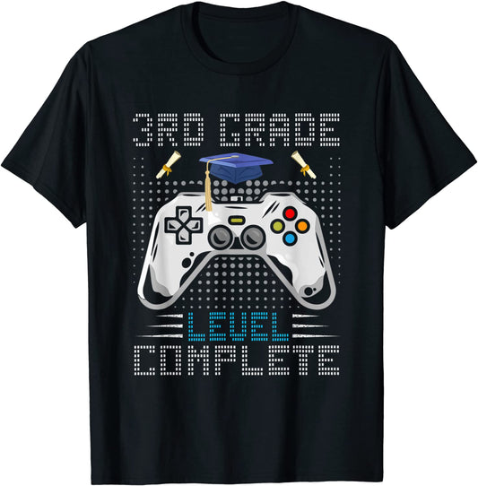 3rd Grade Level Complete Gamer Class Of 2021 Graduation T-Shirt