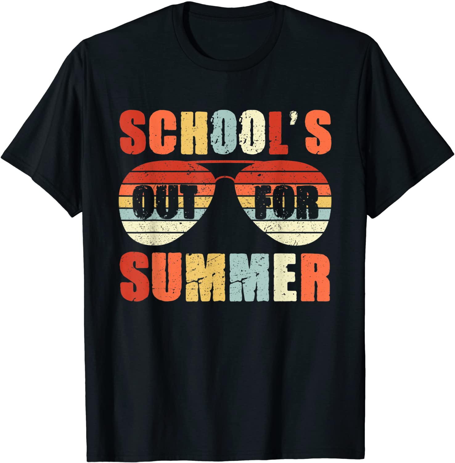 Last Day Of Schools Out For Summer Teacher Retro Vintage T-Shirt