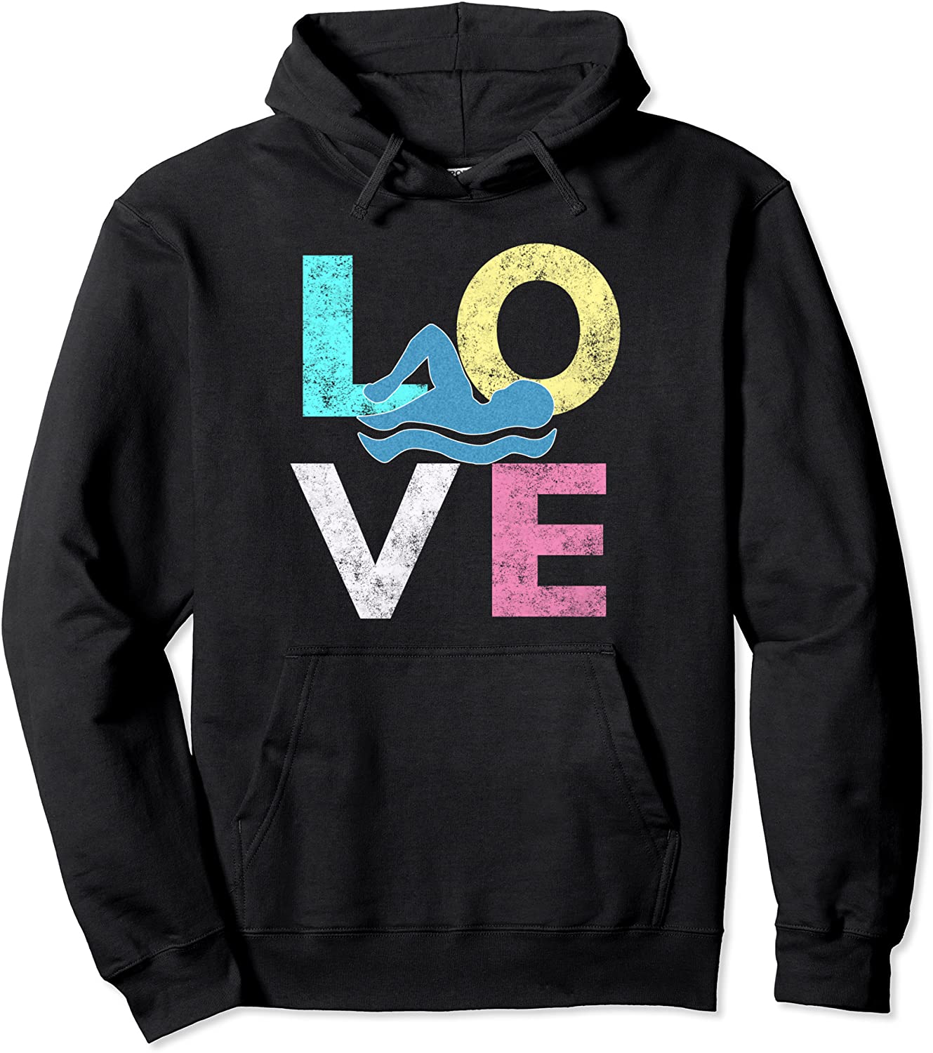 Womens Best Cute Love Swimming Lovers Birthday Gift Hoodie