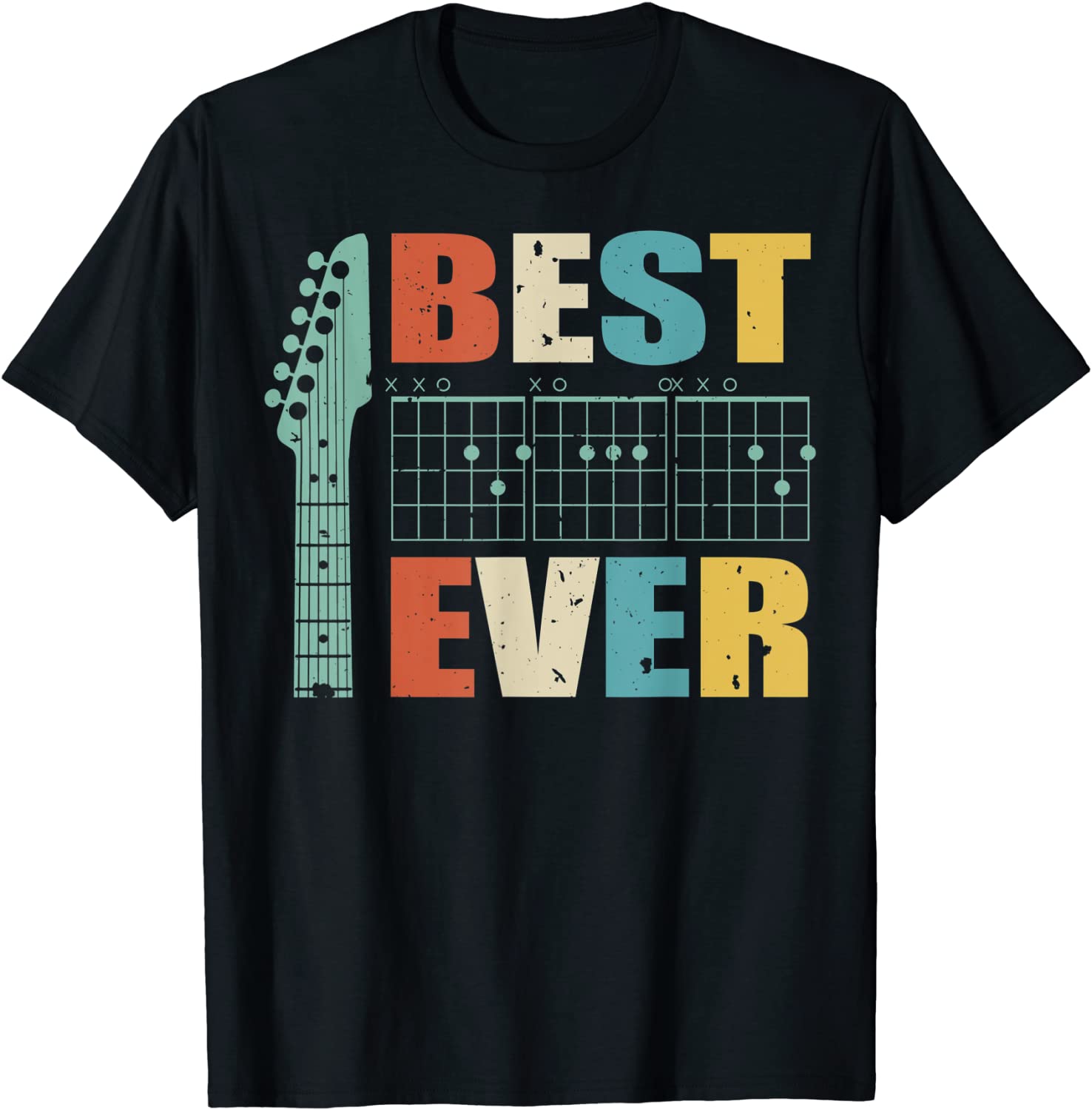 Guitarist Father Best Dad Ever D A D Chord Dad Gift T-Shirt