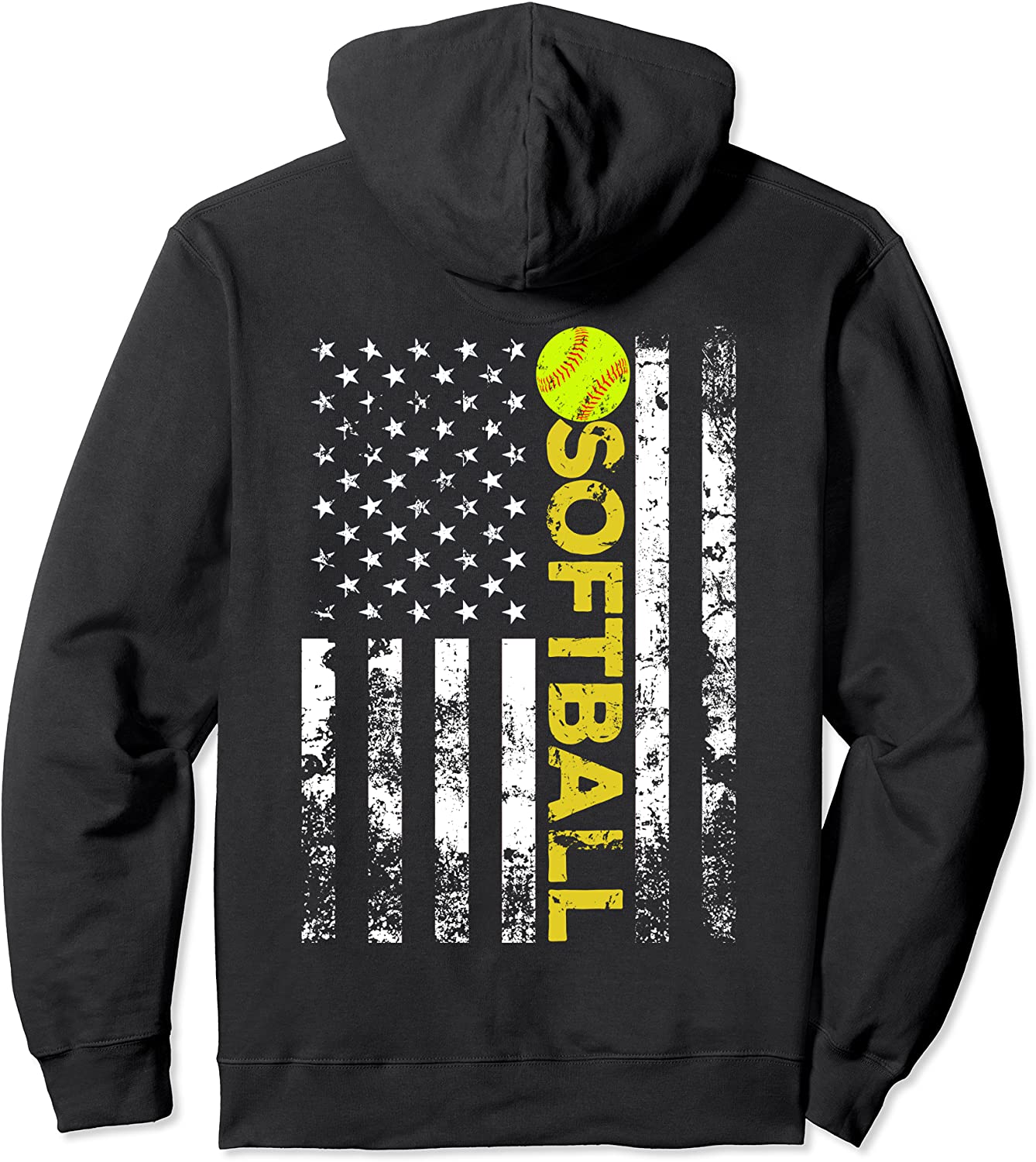 American Flag Softball Team Hoodie