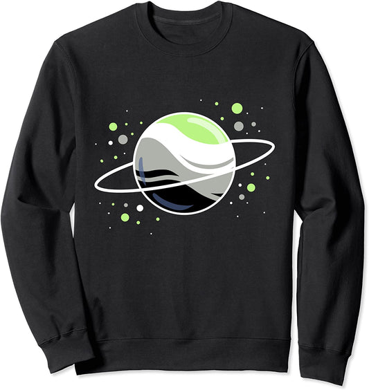 Agender Outer Space Planet Agender Pride Sweatshirt