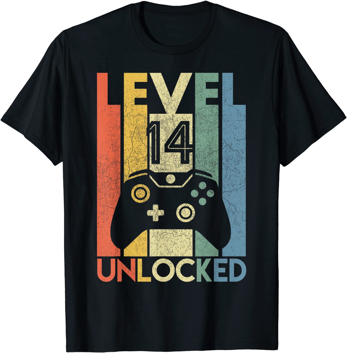 Level 14 Unlocked Shirt Funny Video Gamer 14th Birthday Gift T-Shirt