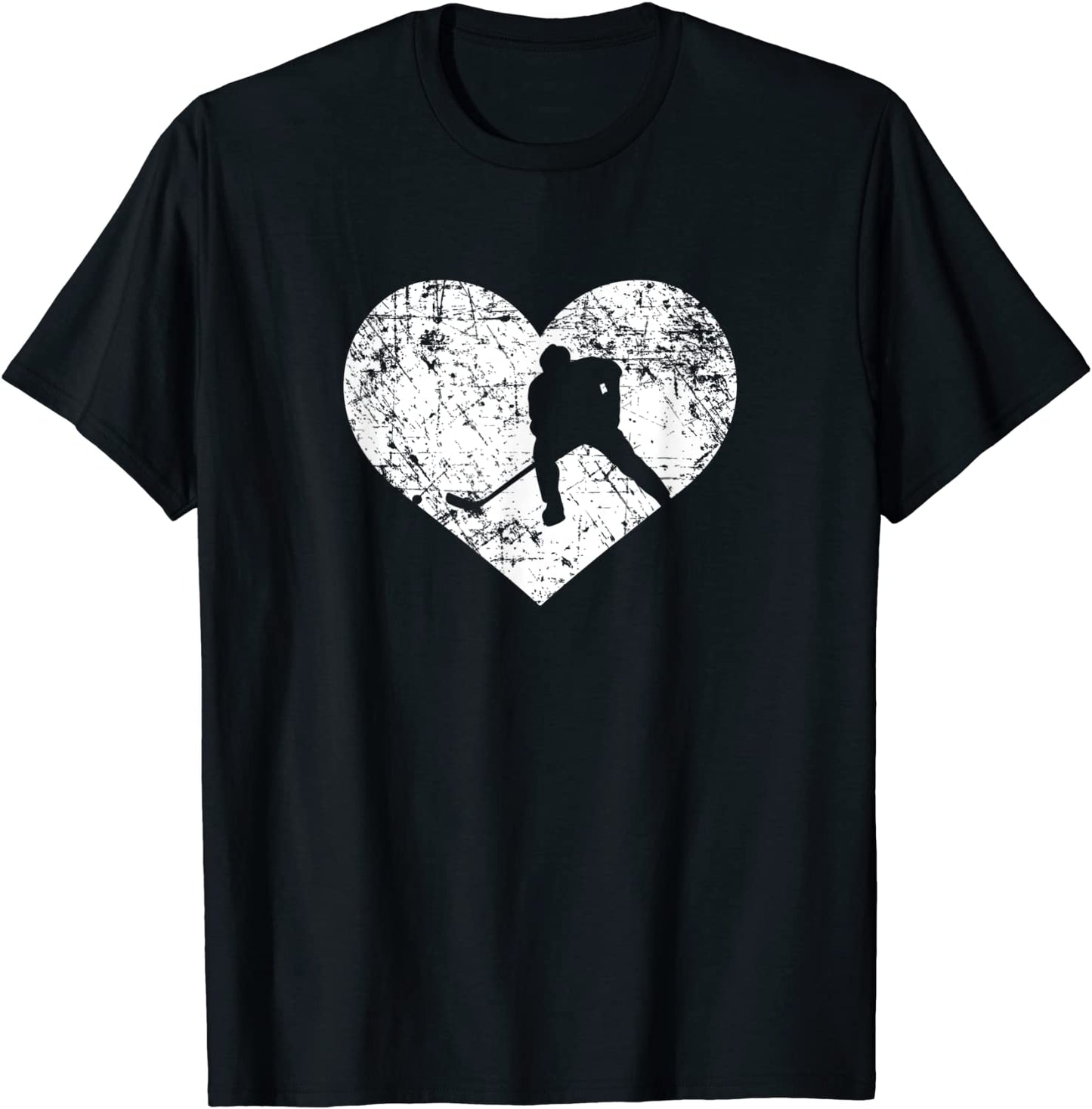 I Love Hockey Shirt Funny Cute Player Sports Heart Gift