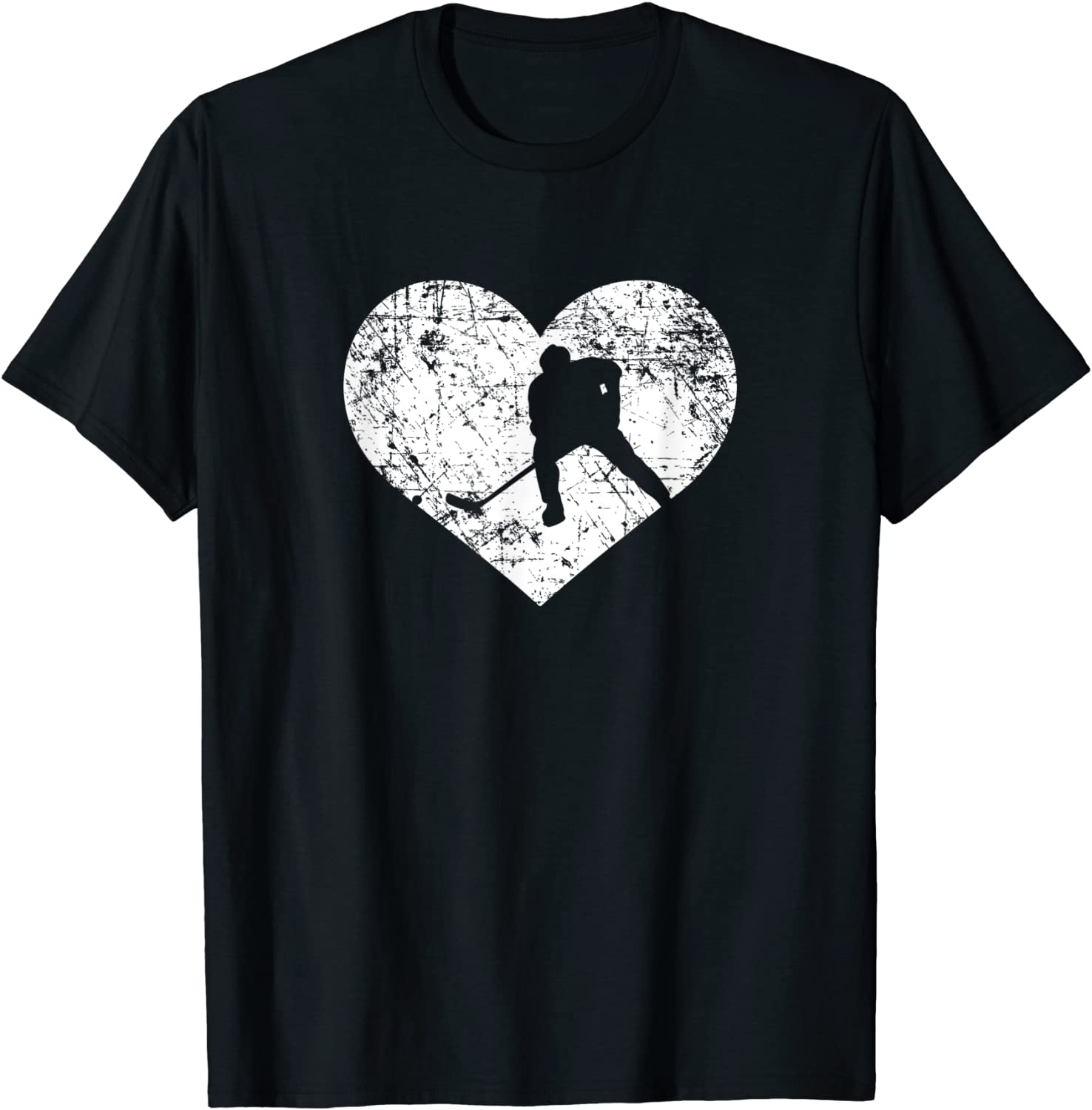 I Love Hockey Shirt Funny Cute Player Sports Heart Gift
